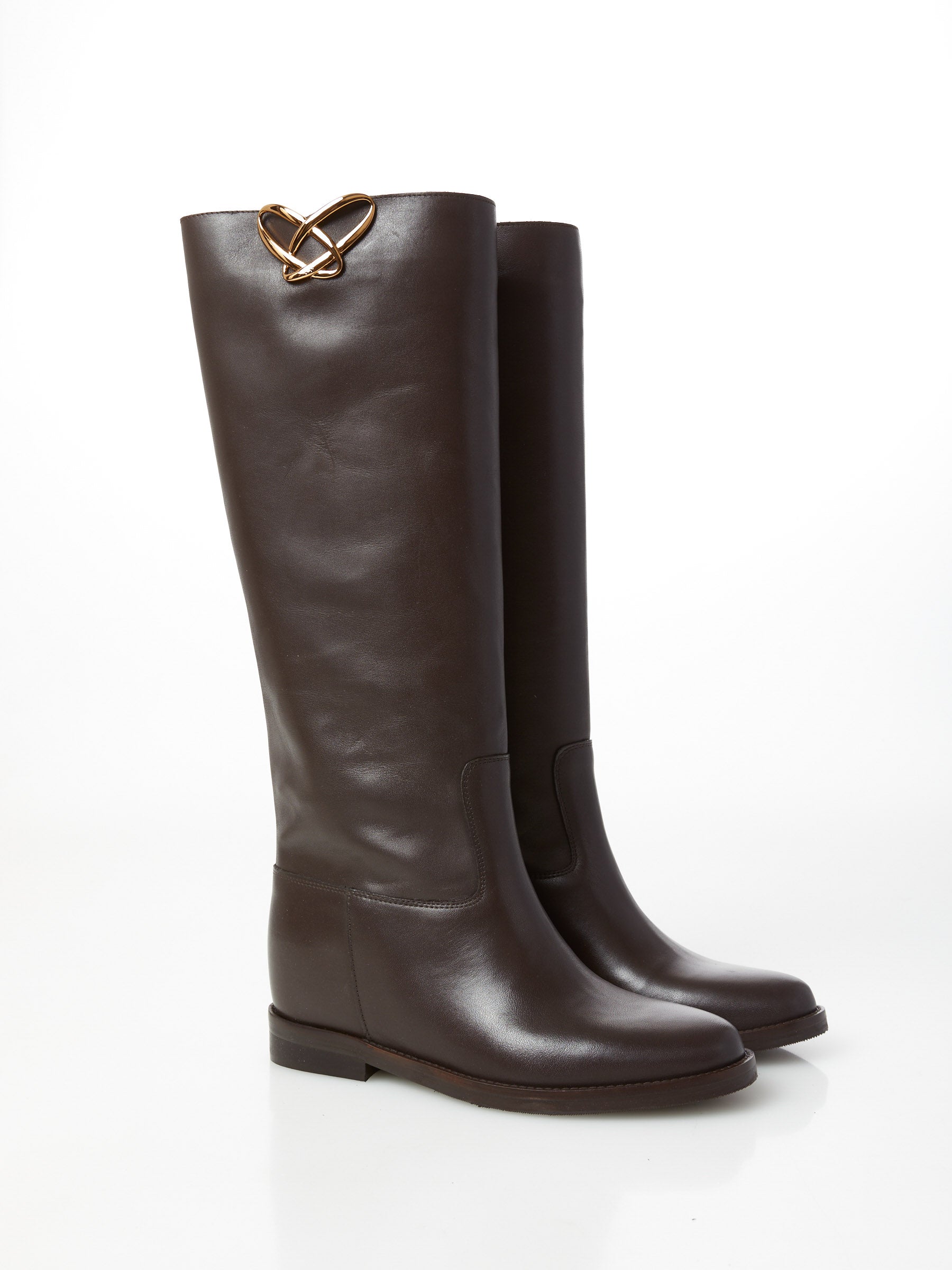 Stivale in pelle con zeppa interna Wonder