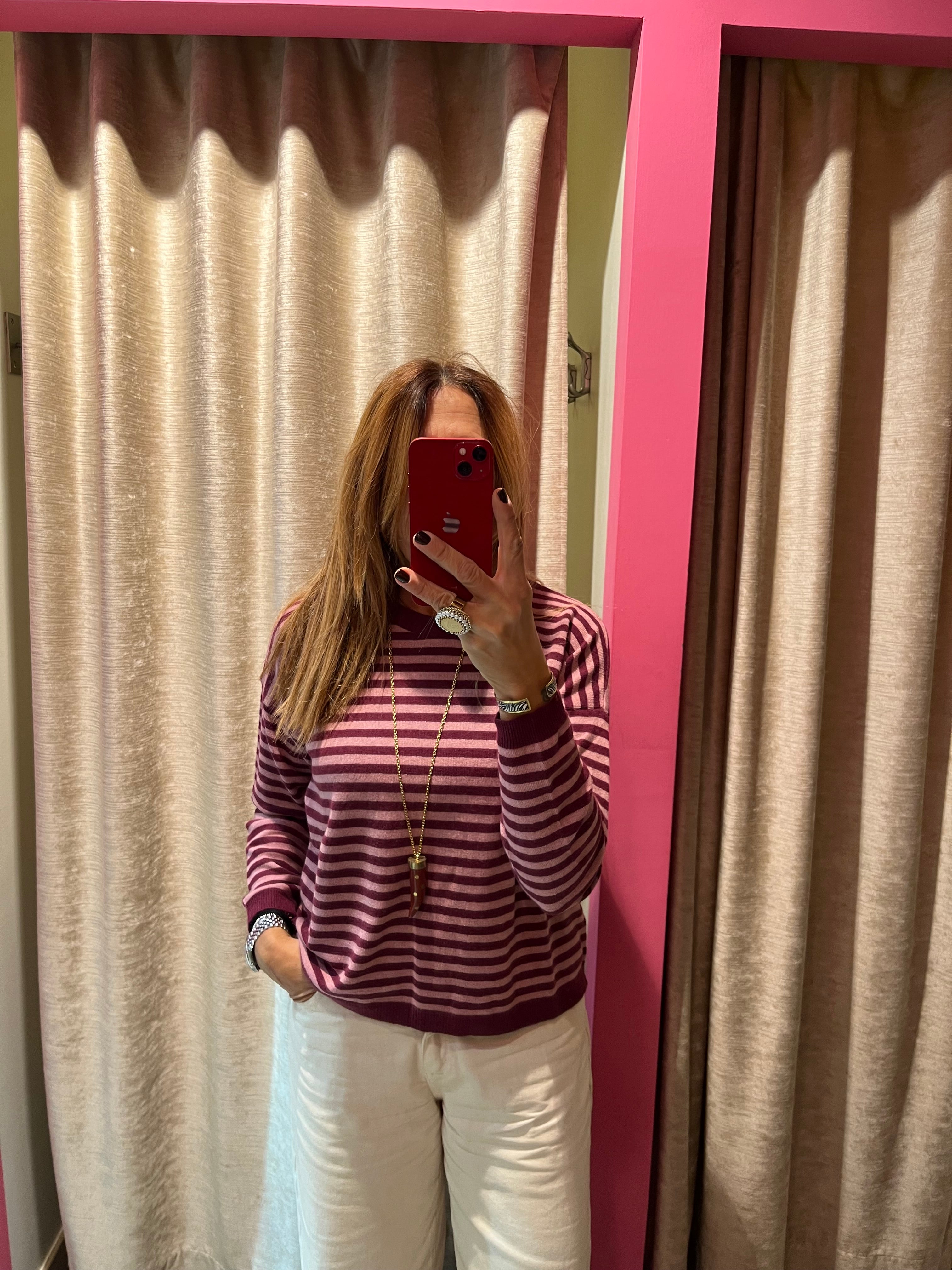 Maglia righe in lana