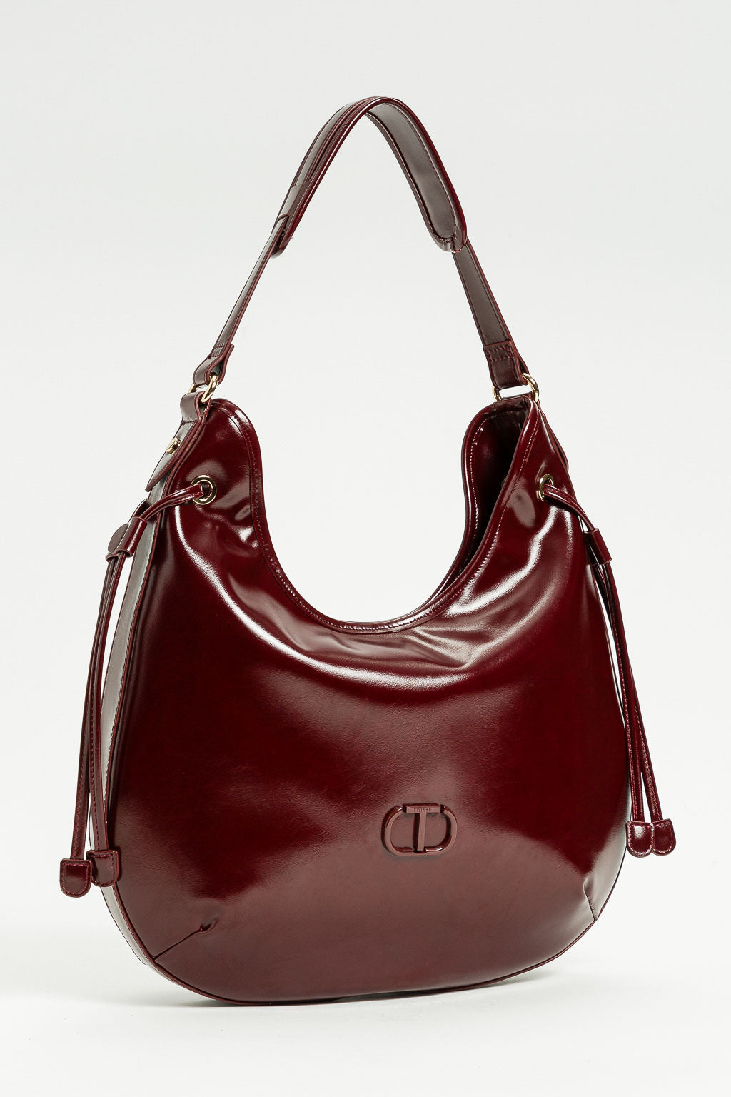 Borsa hobo 'glossy' grande
