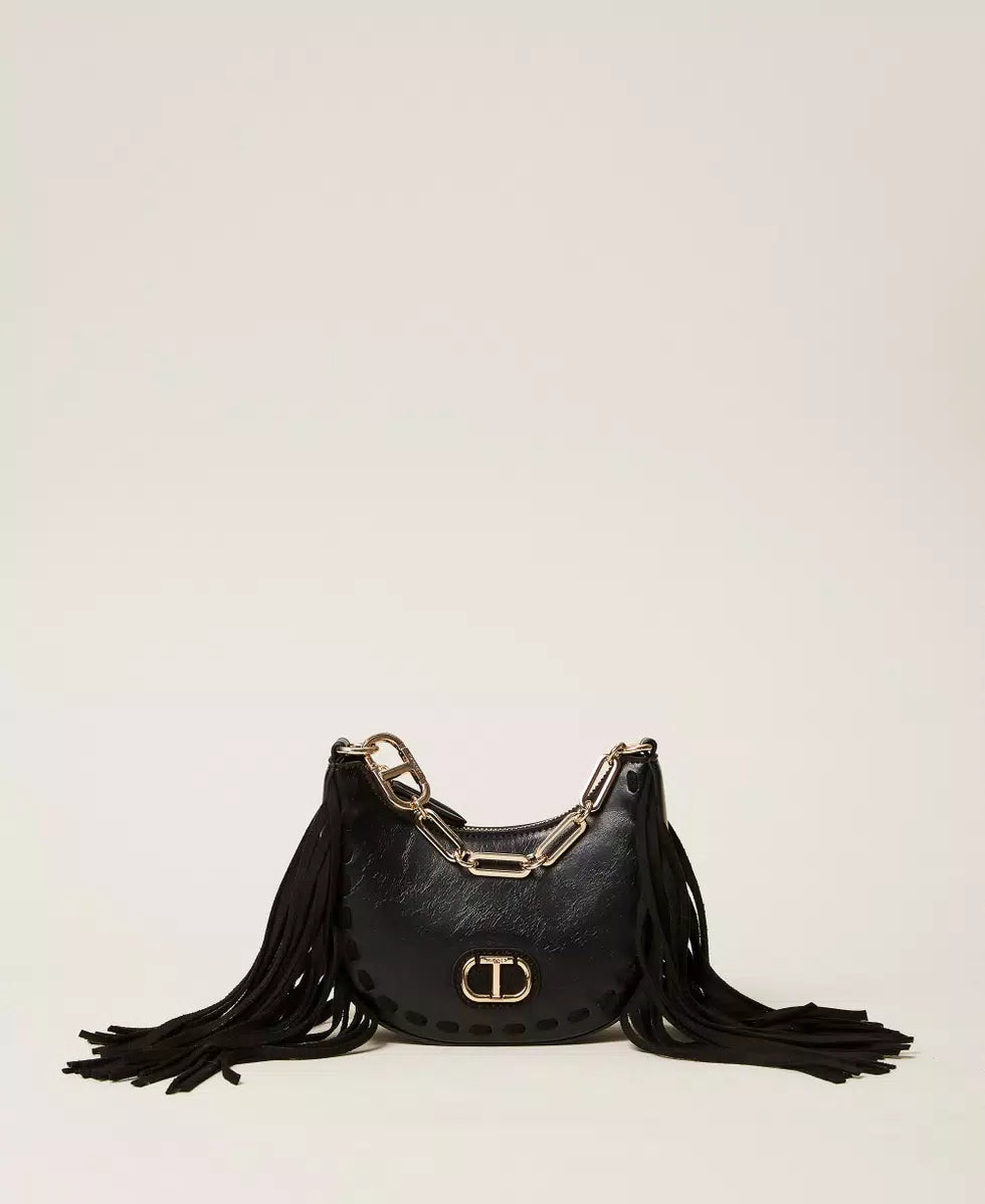 Borsa hobo mini 'Melrose' con frange