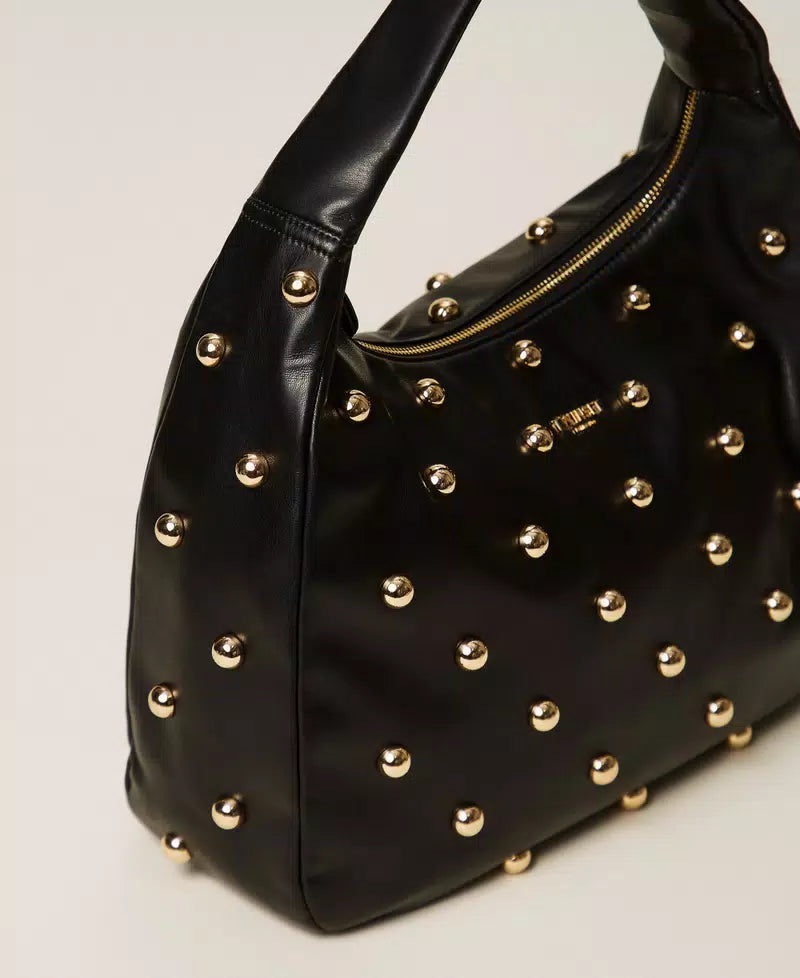 Borsa hobo con borchie