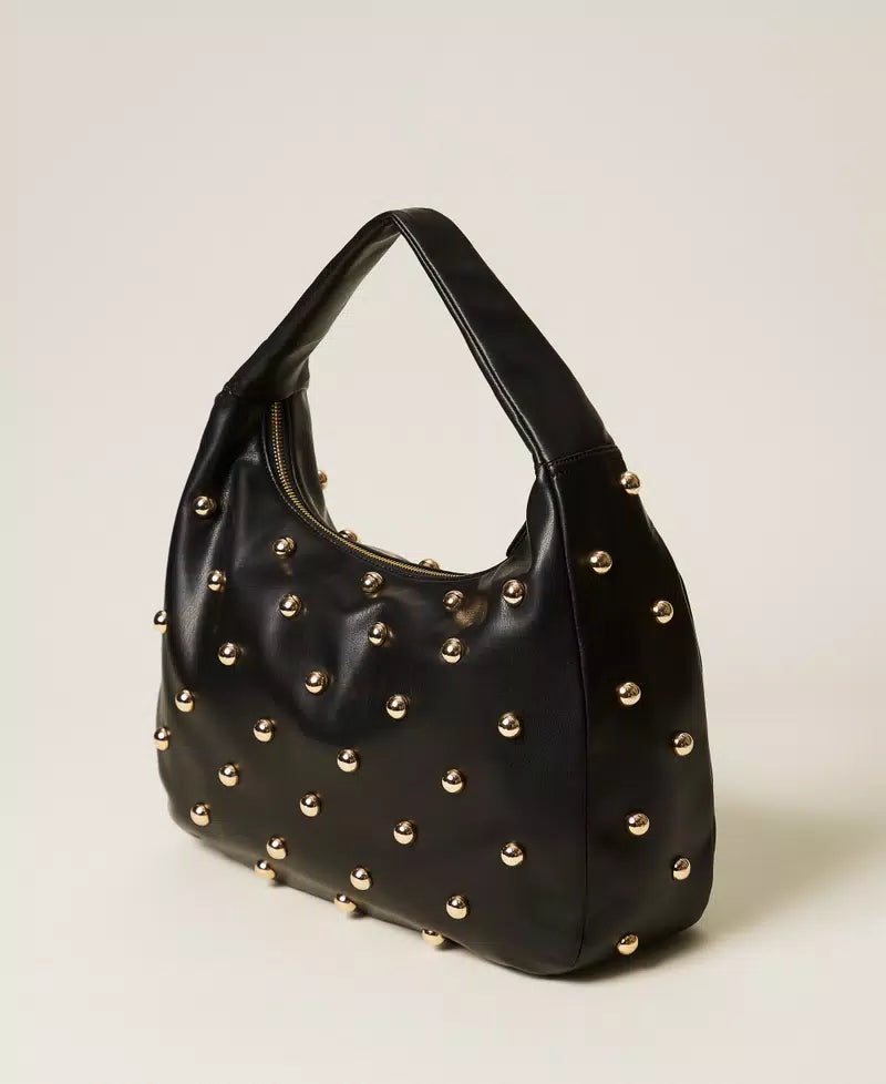 Borsa hobo con borchie