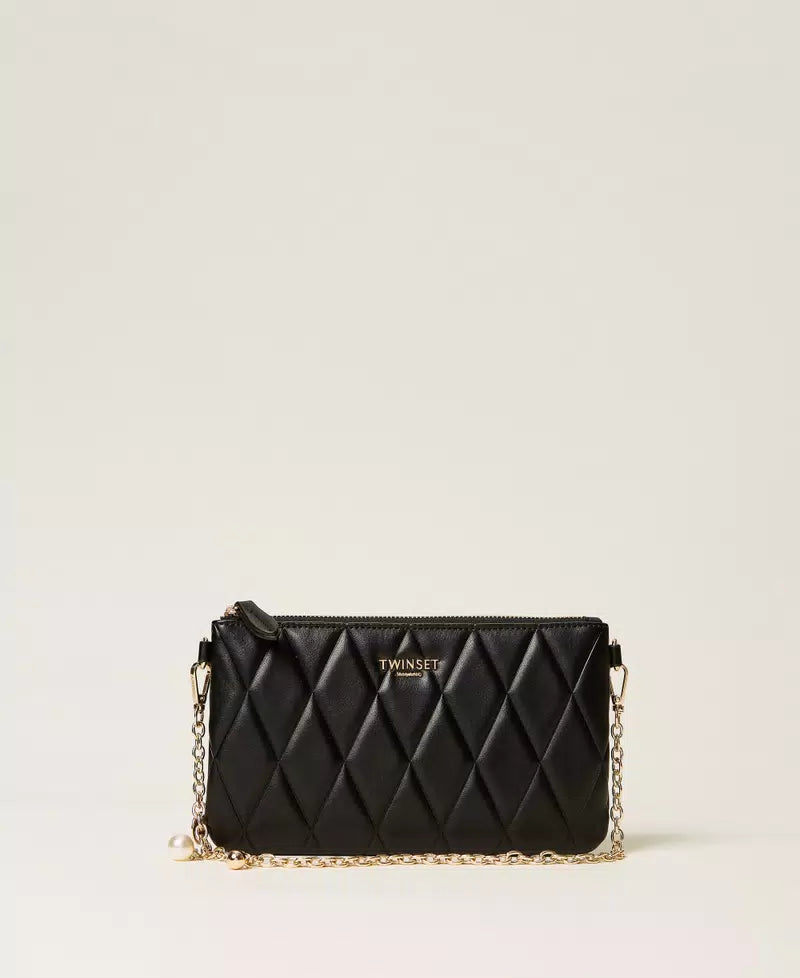 Mini borsa quilted con logo