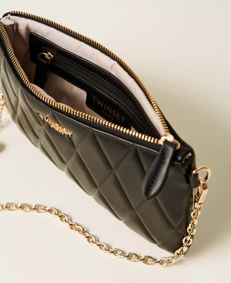 Mini borsa quilted con logo