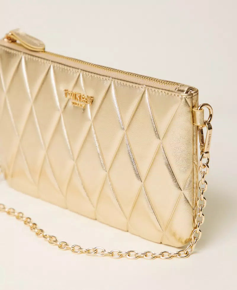 Mini borsa quilted con logo