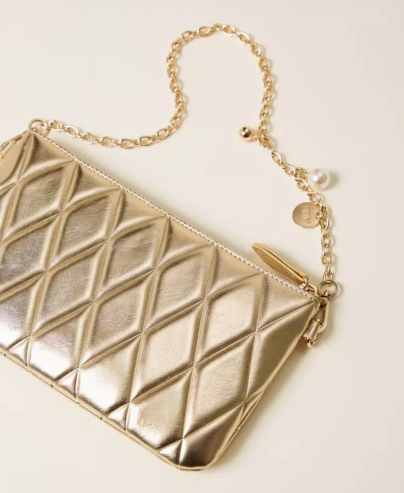 Mini borsa quilted con logo