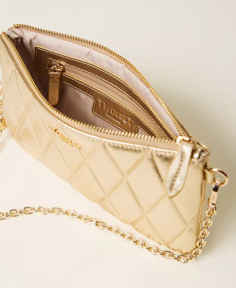 Mini borsa quilted con logo