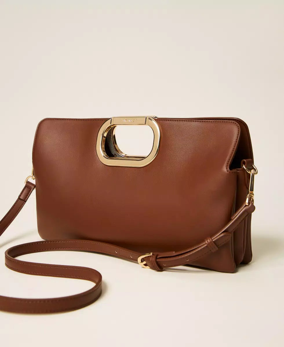 Borsa clutch con manico legato