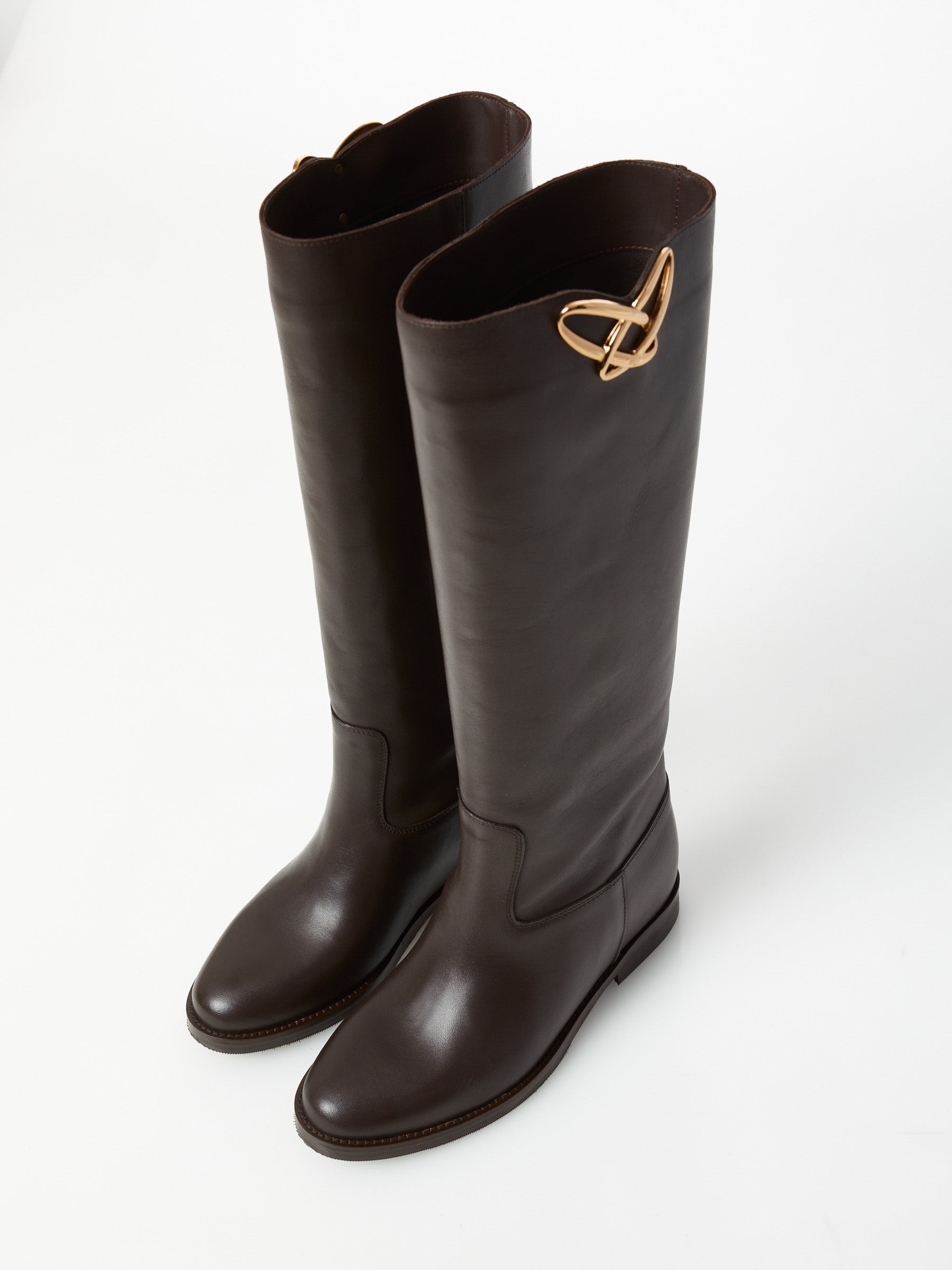 Stivale in pelle con zeppa interna Wonder