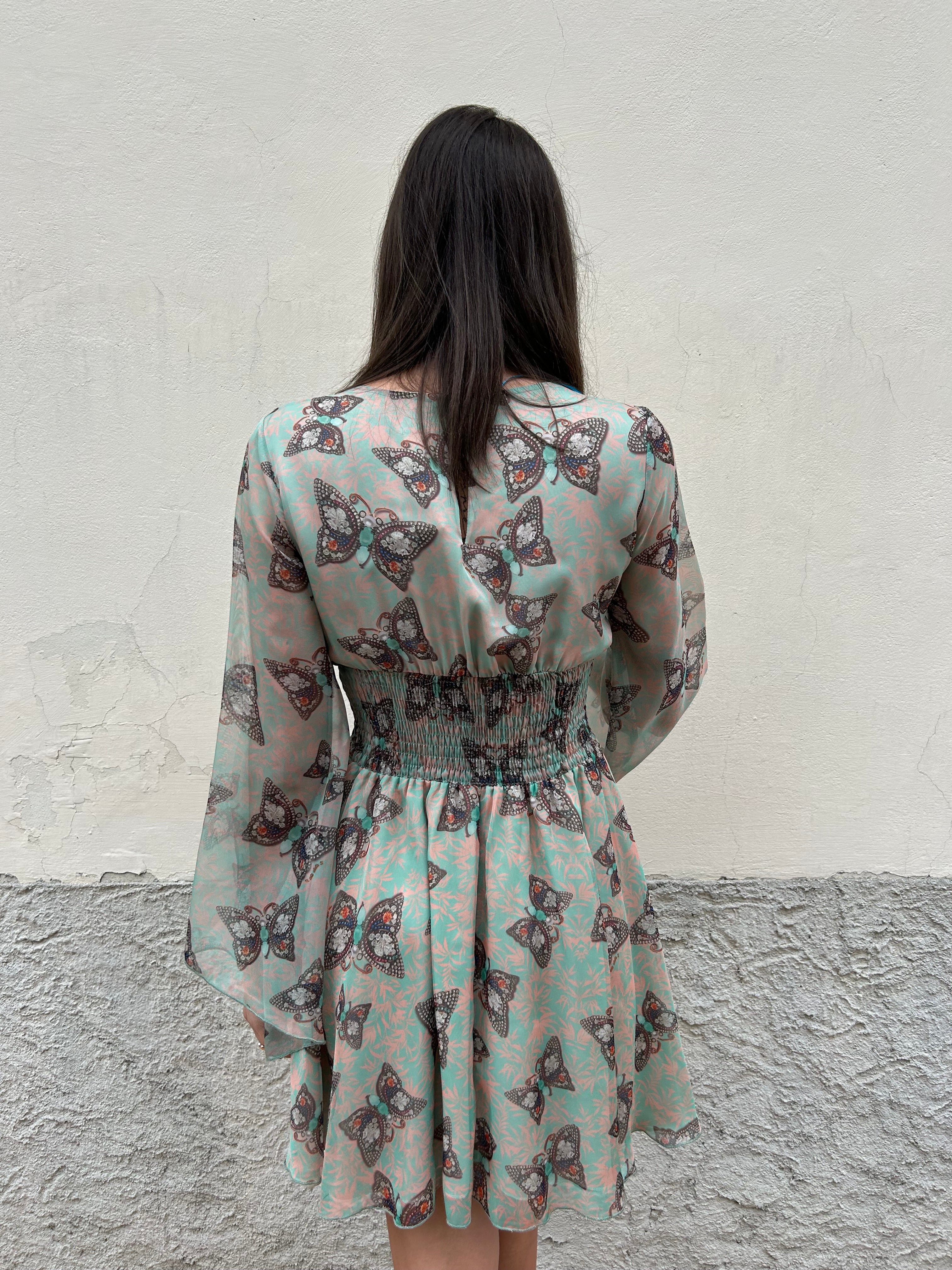 Abito corto fantasia butterfly