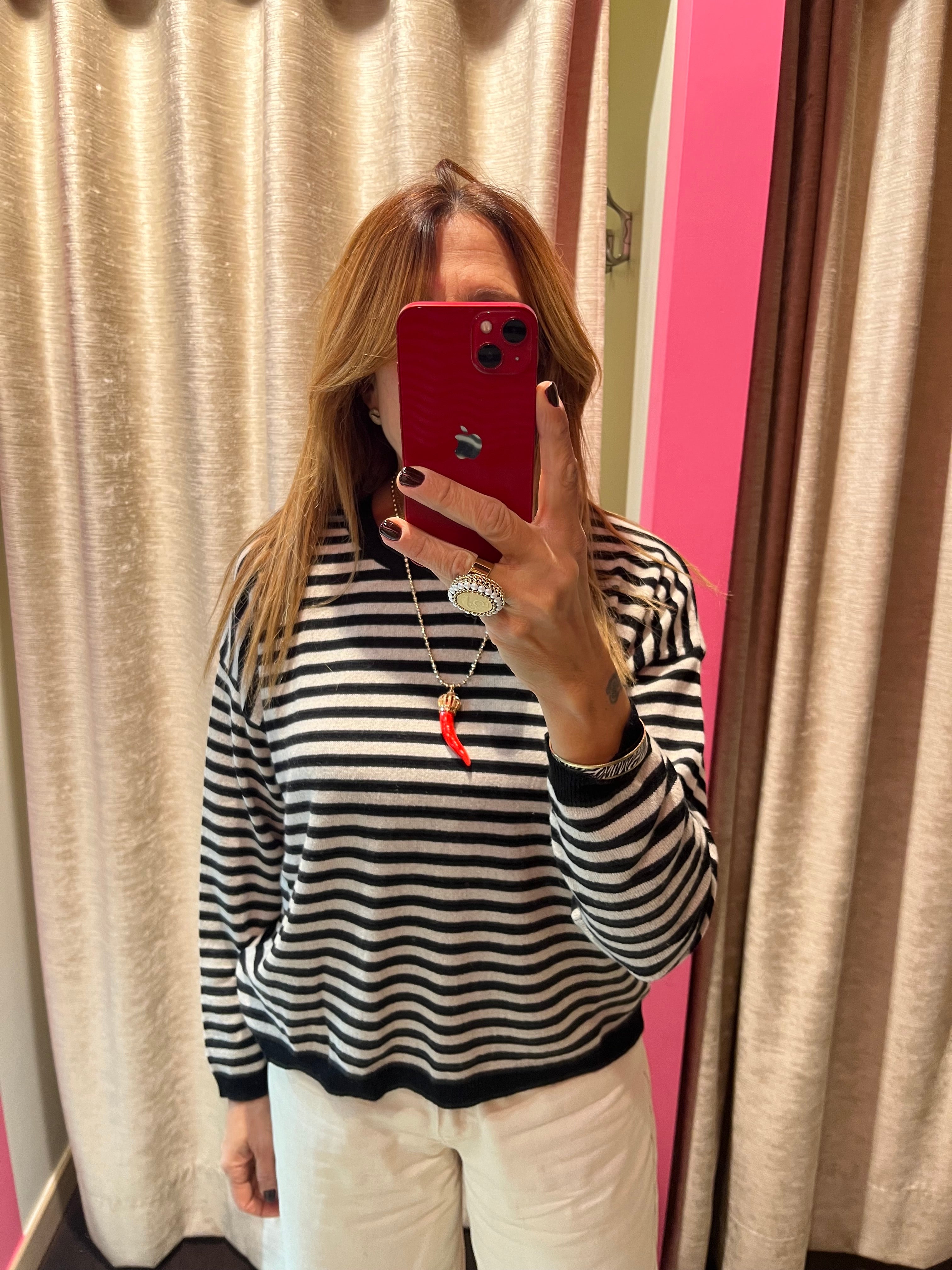 Maglia righe in lana