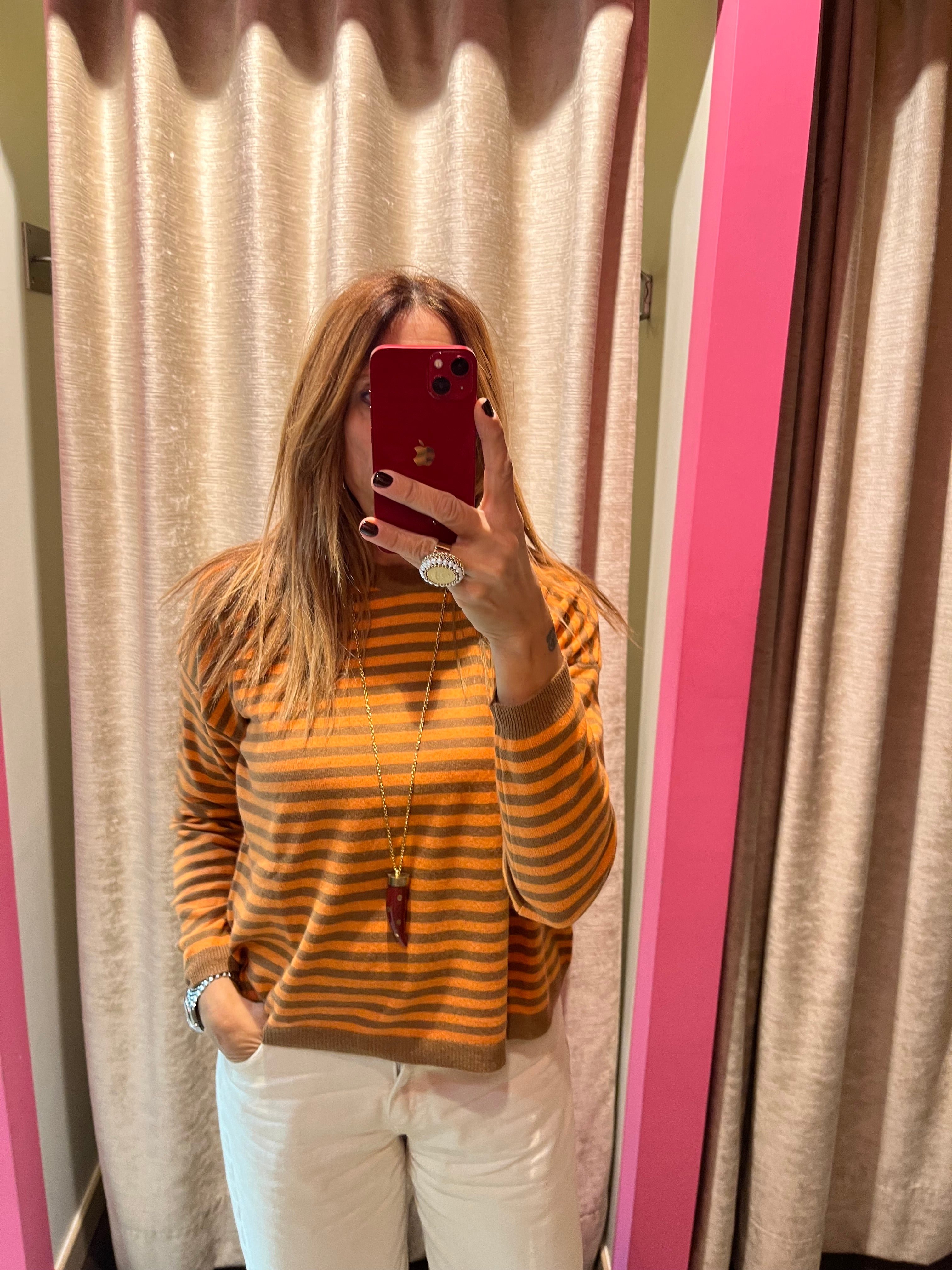 Maglia righe in lana