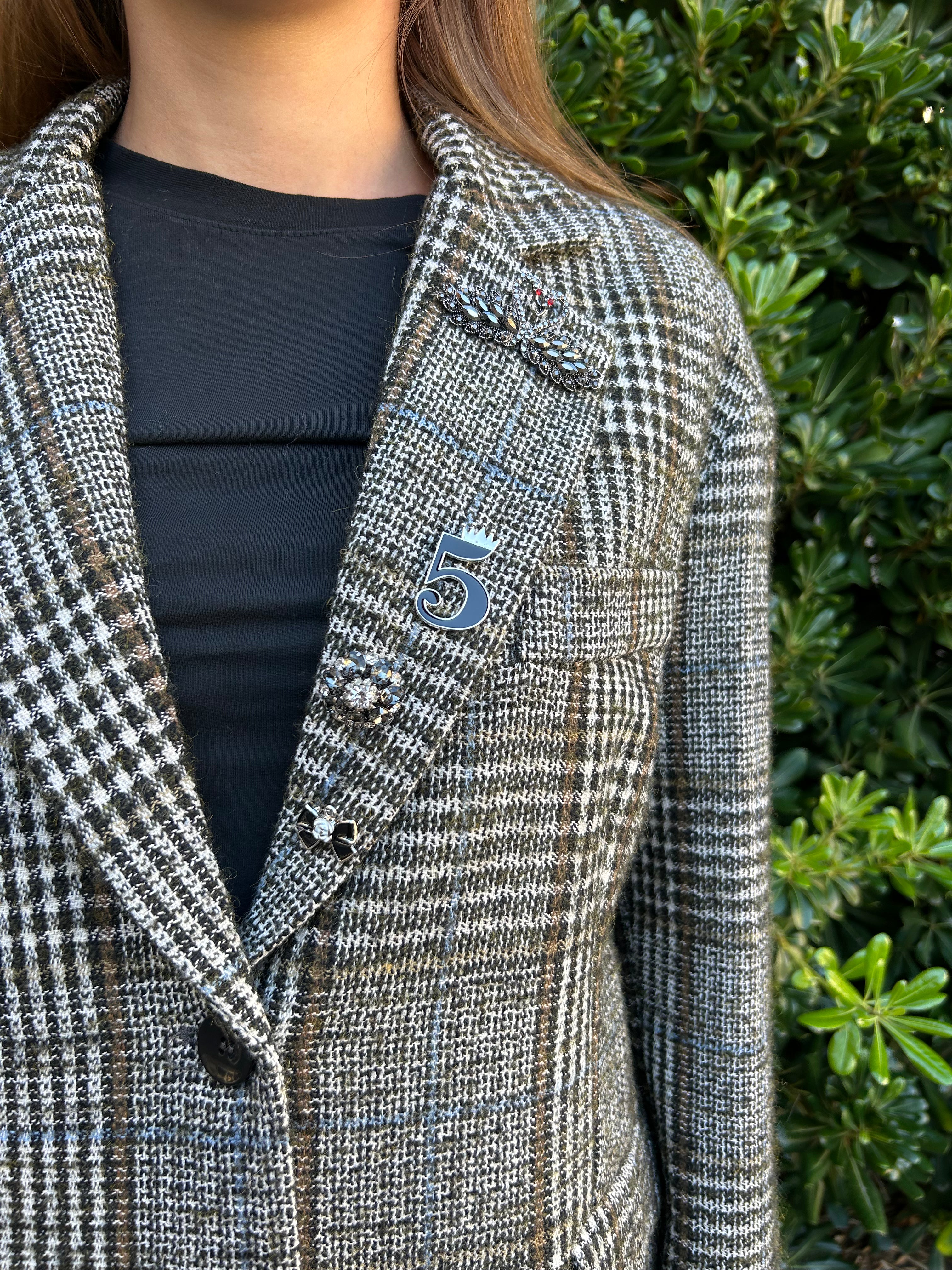 Giacca cappotto quadri oversize