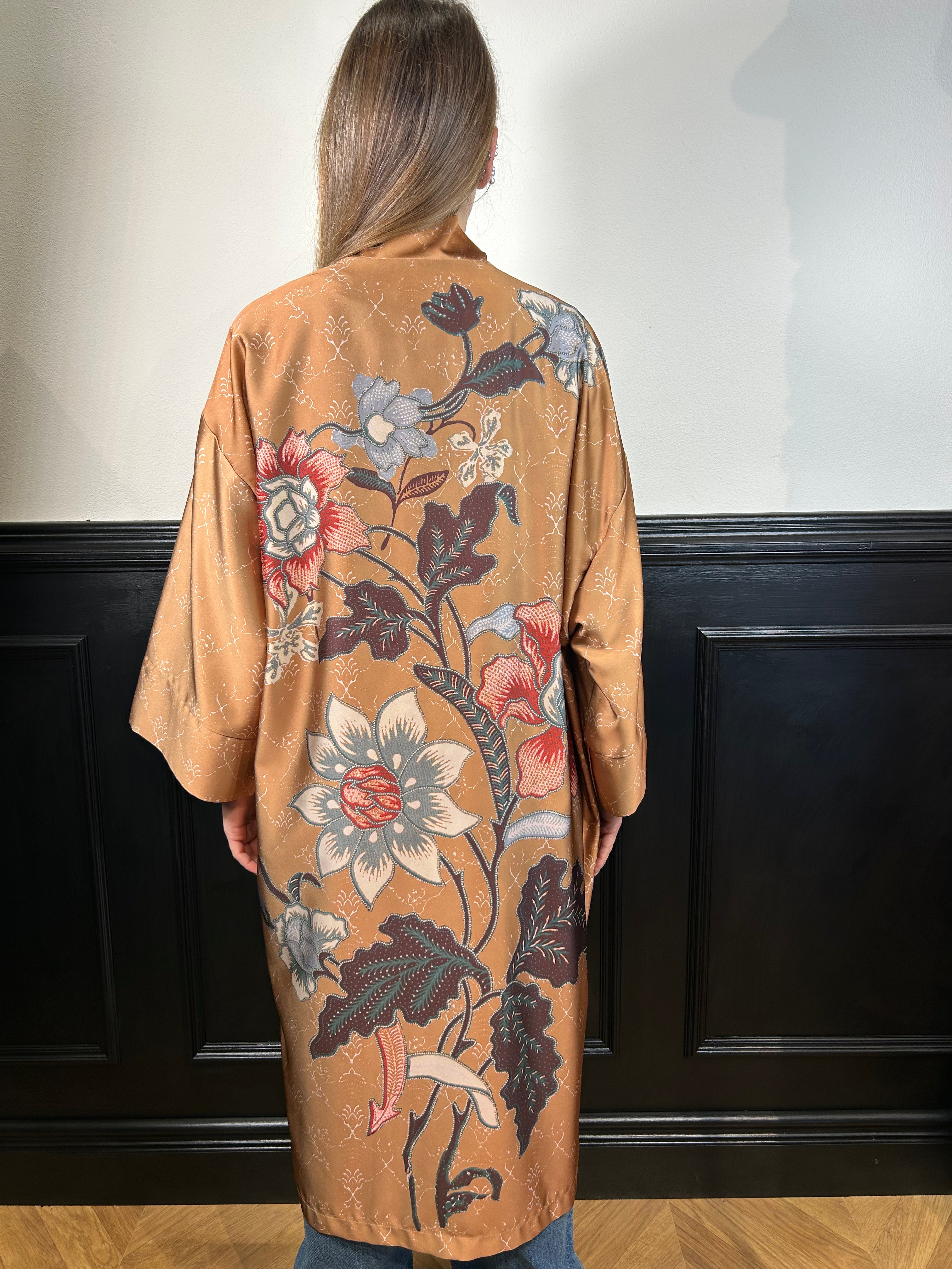 Kimono lungo fantasia floreale