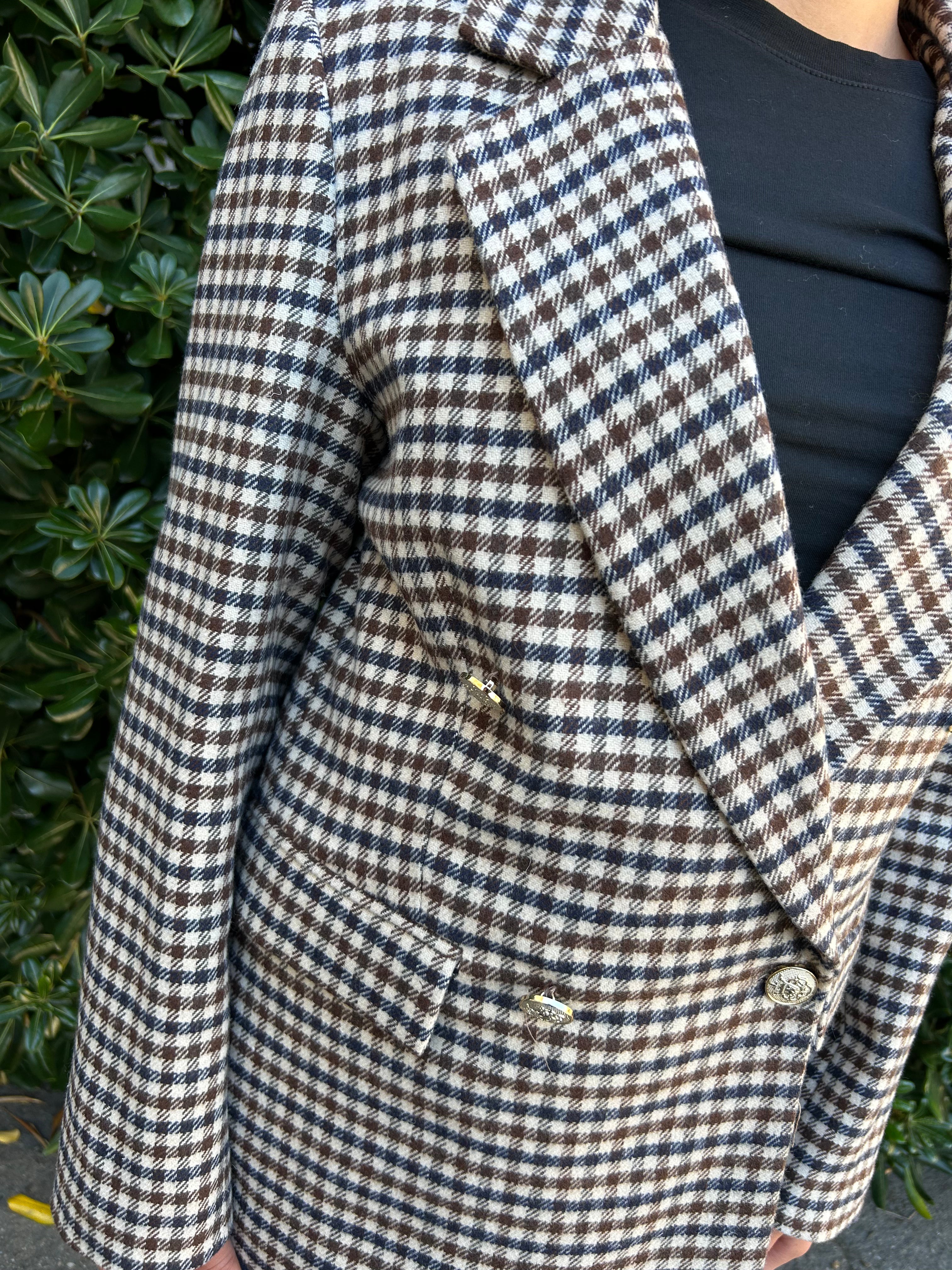 Giacca doppiopetto quadri