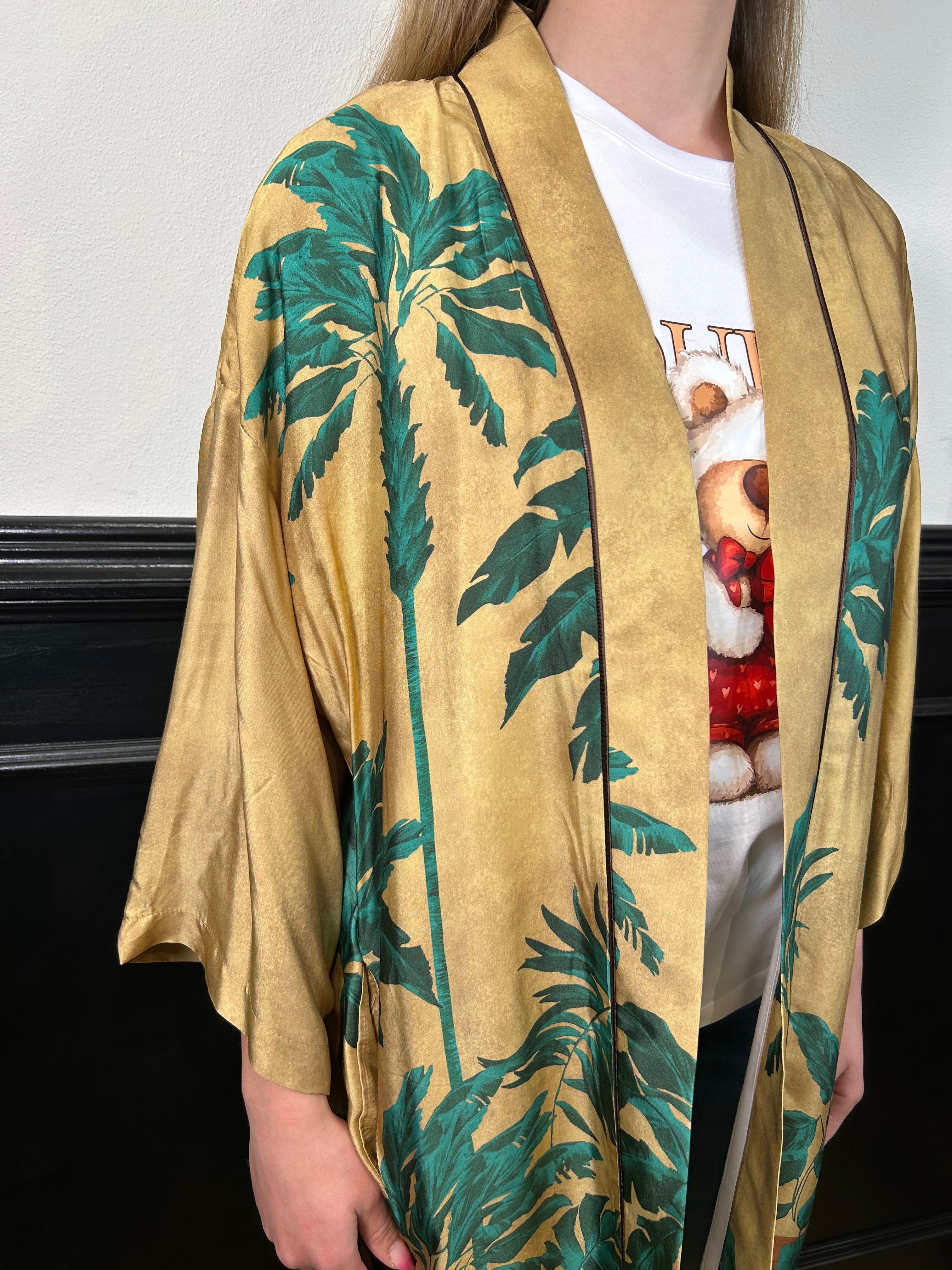 Kimono stampa foglie