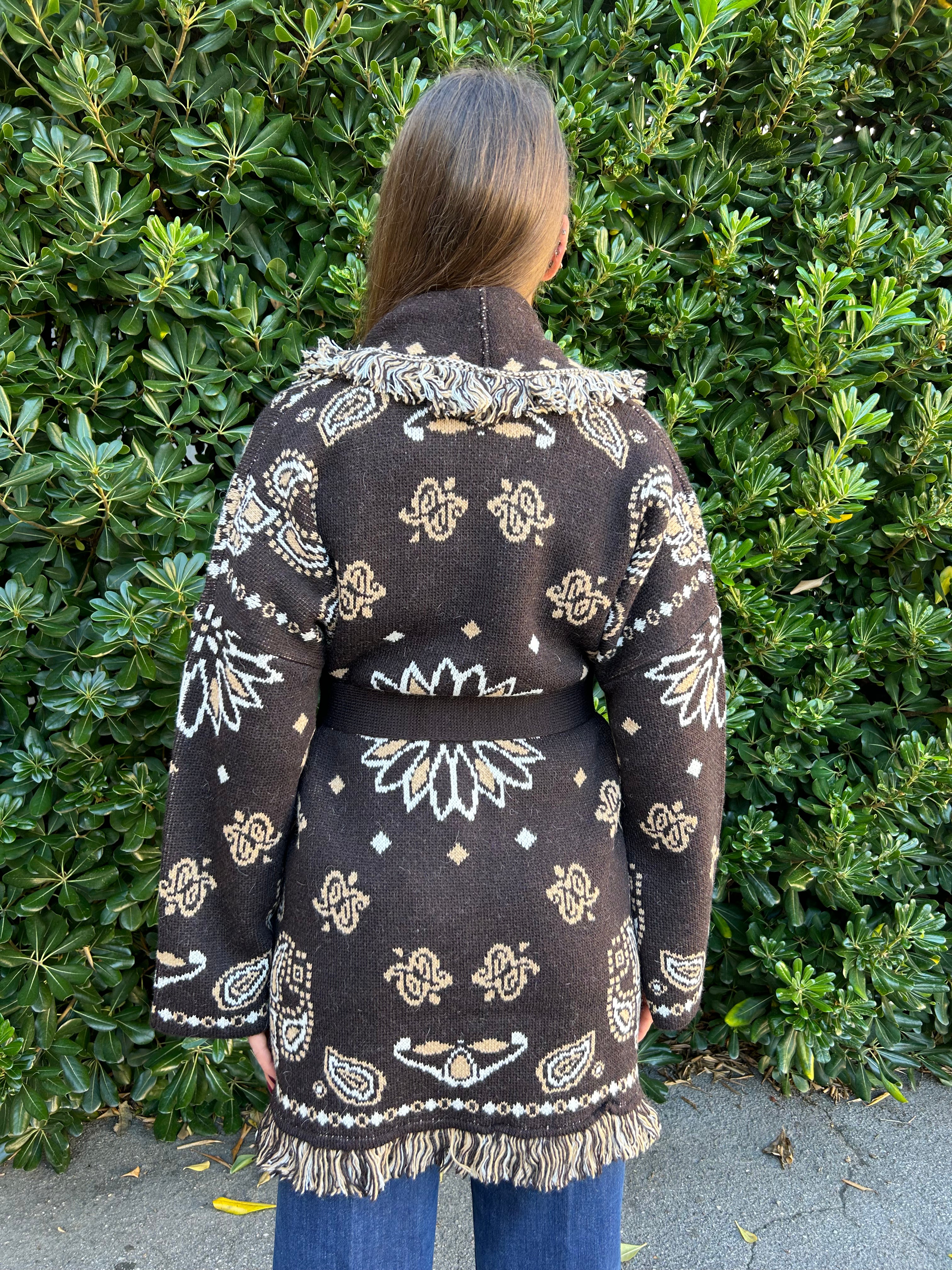 Cardigan fantasia etnica