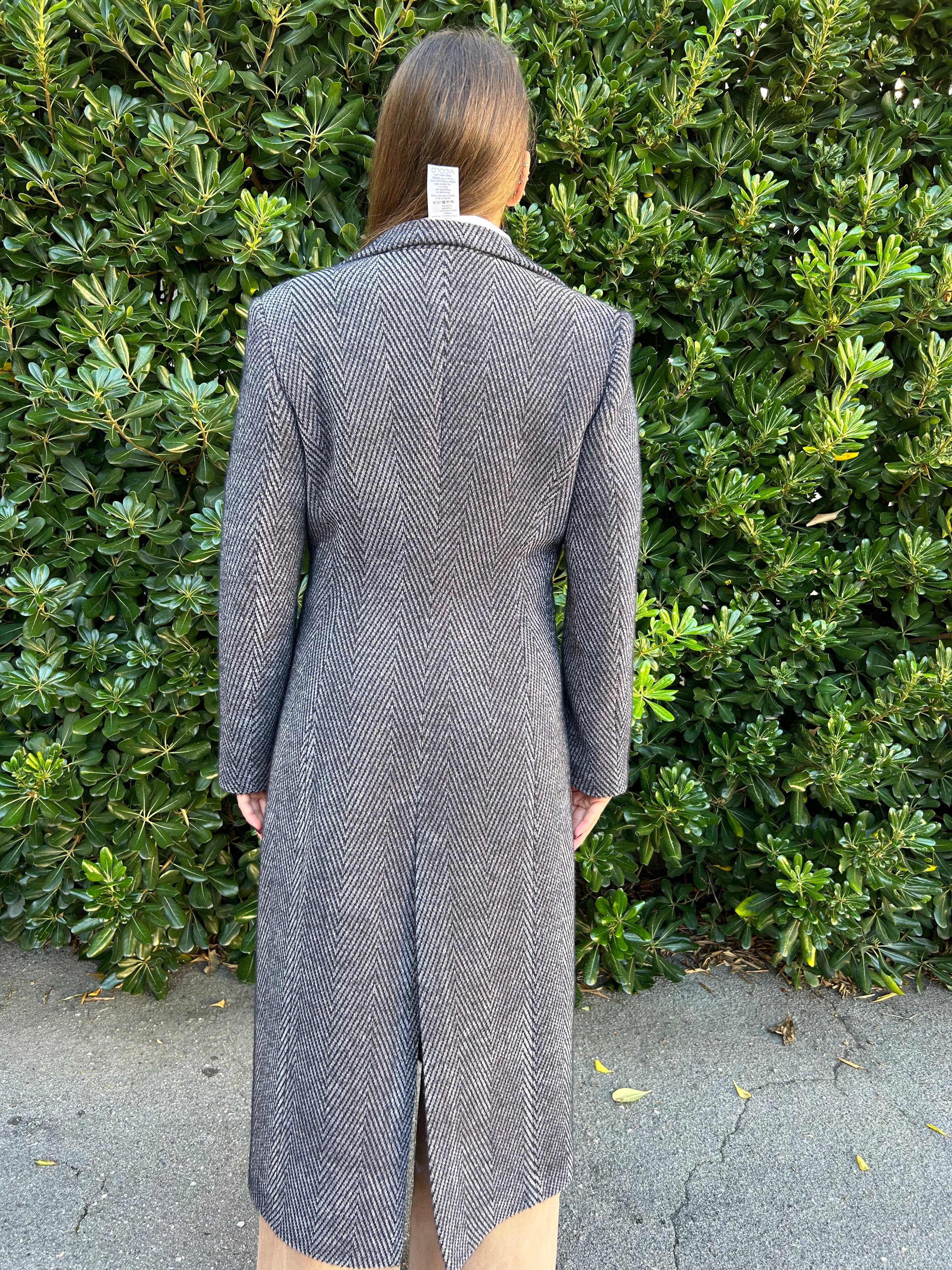 Cappotto Herry spigato grigio/nero