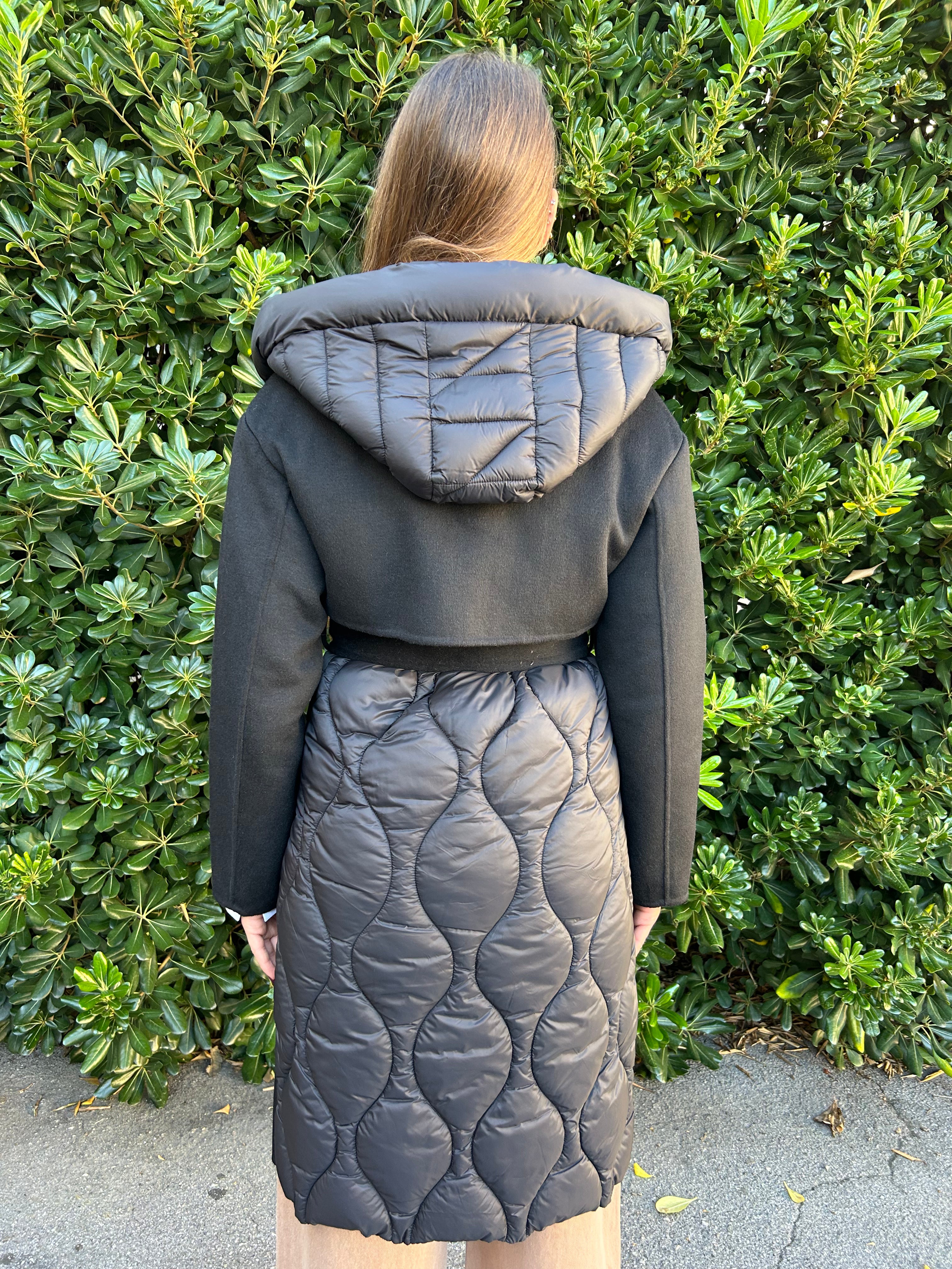 Cappotto hand made con inserti in piumino