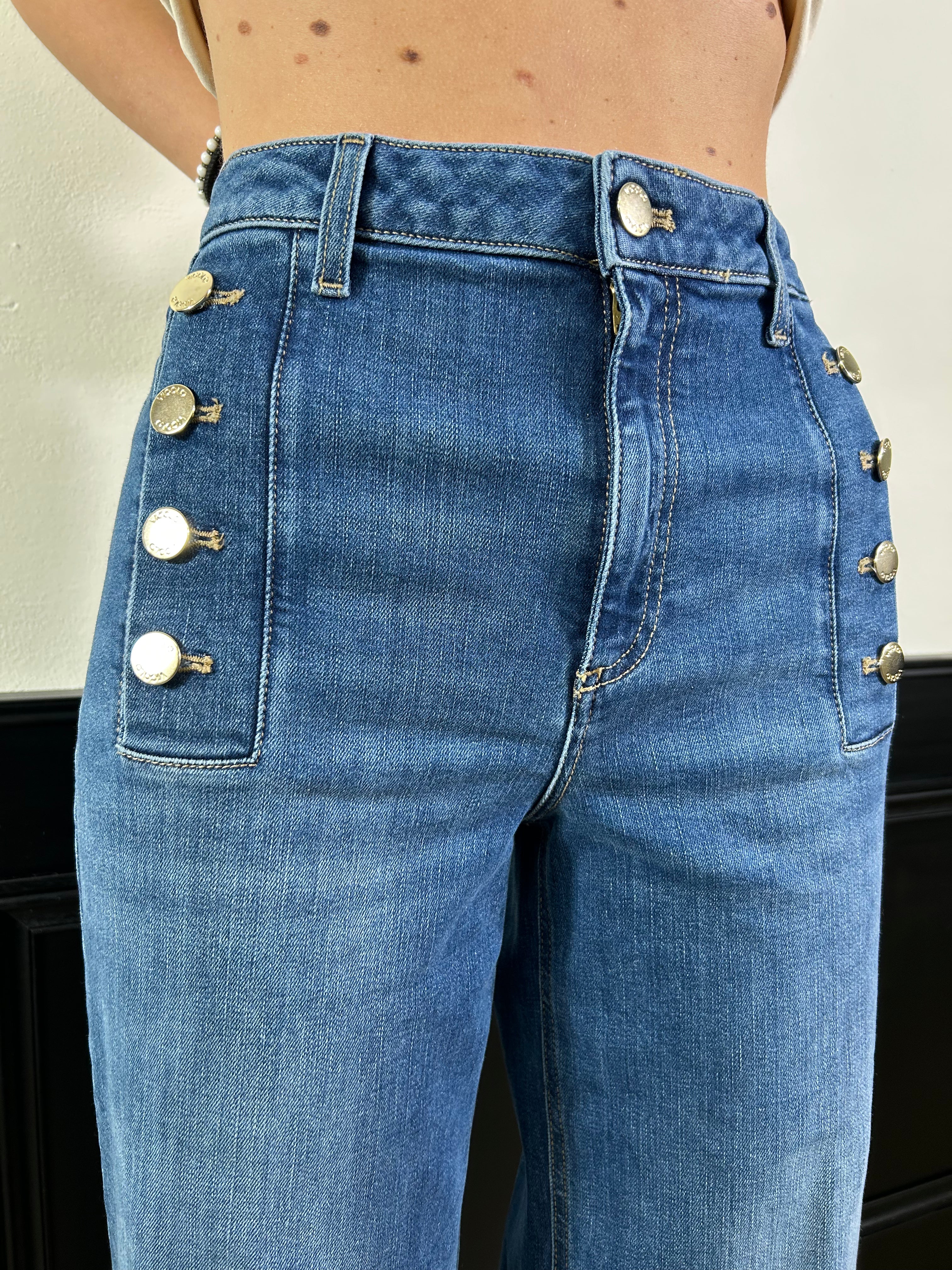 Jeans Giudith bottoni oro