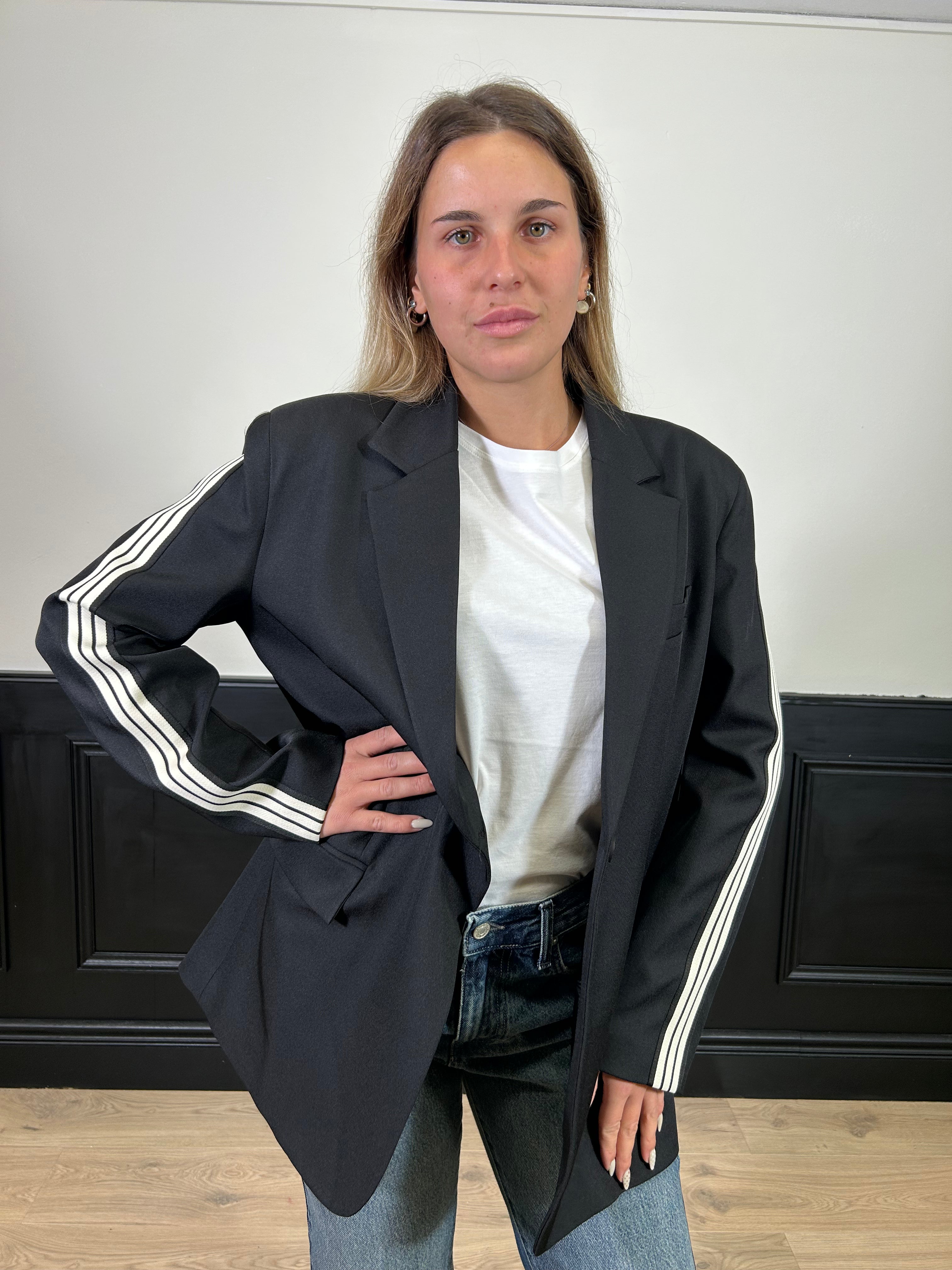 Giacca Sporty nero/bianco