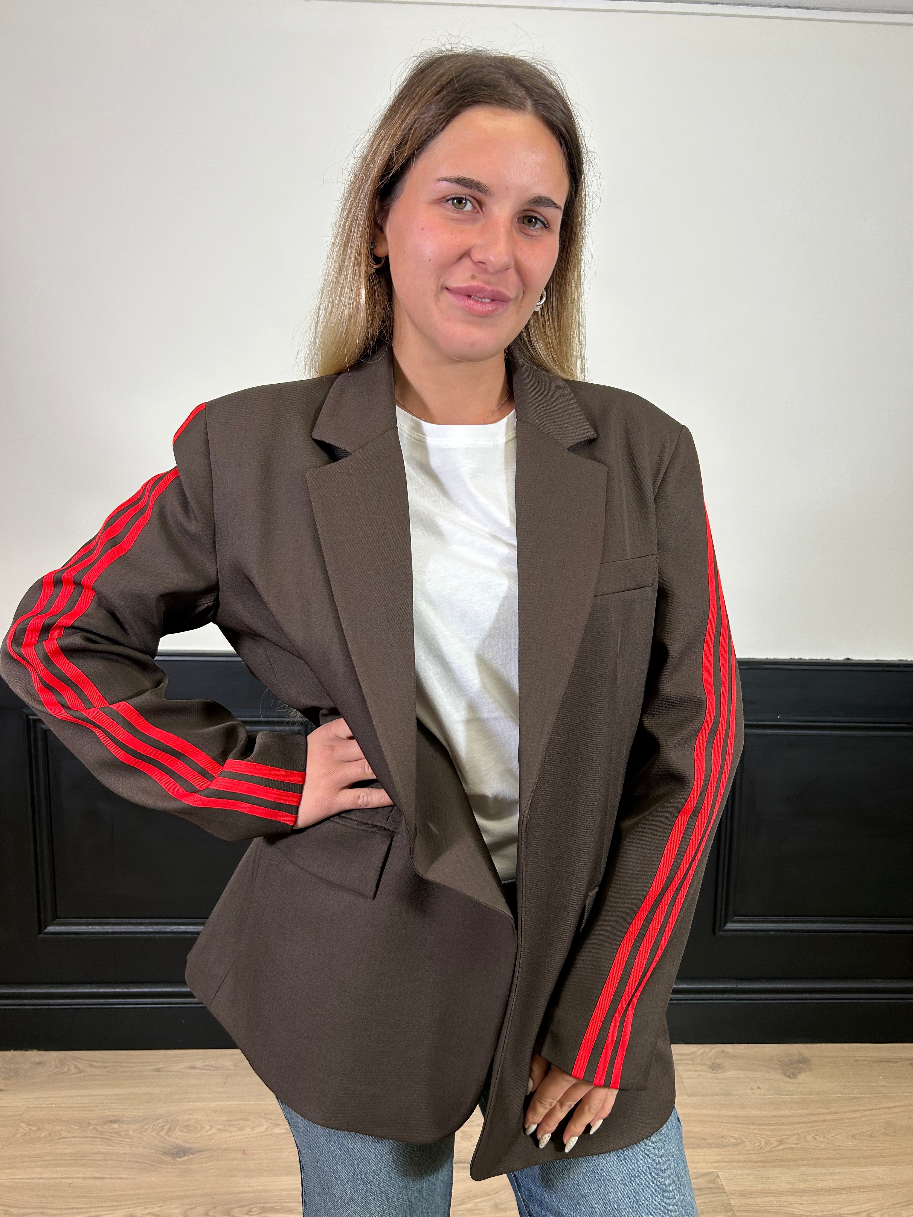 Giacca Sporty moro/rosso