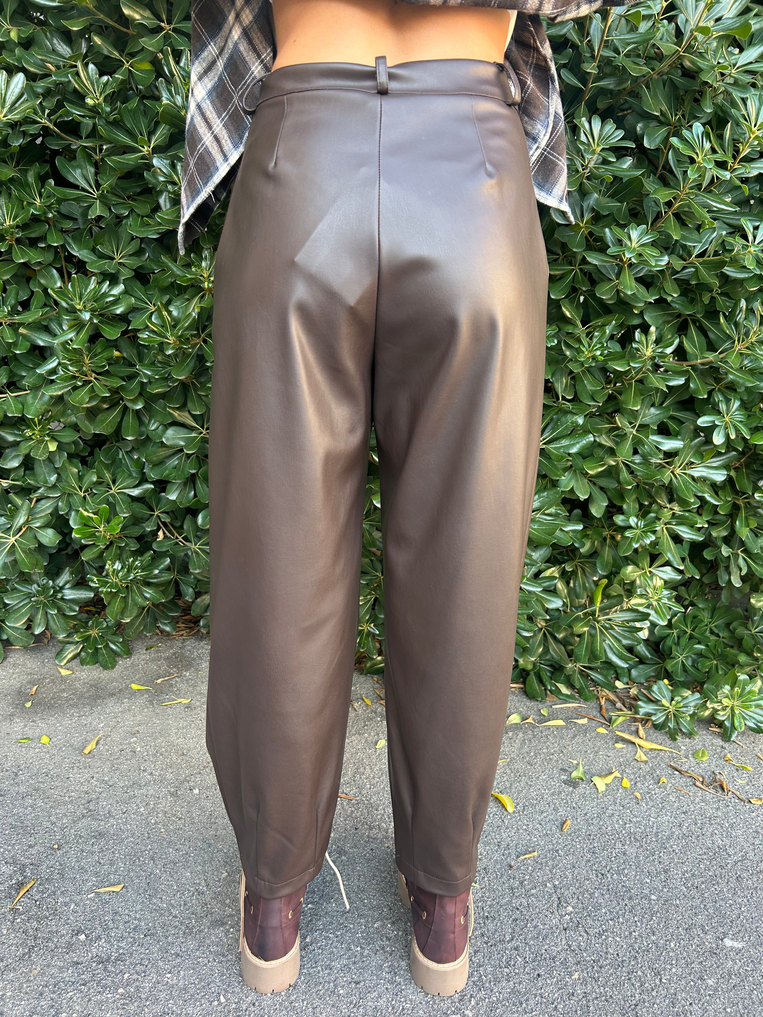 Pantalone ecopelle