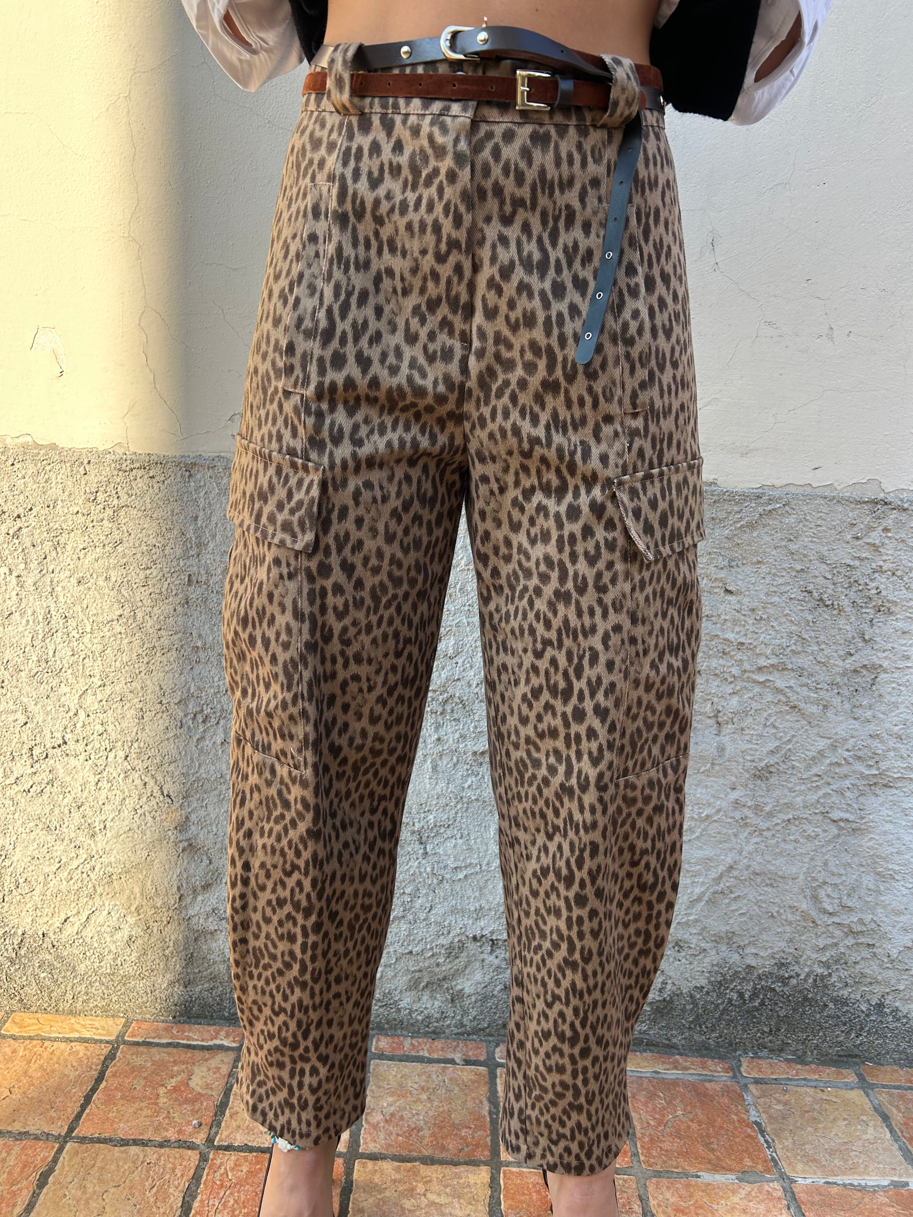 Pantalone cargo maculato