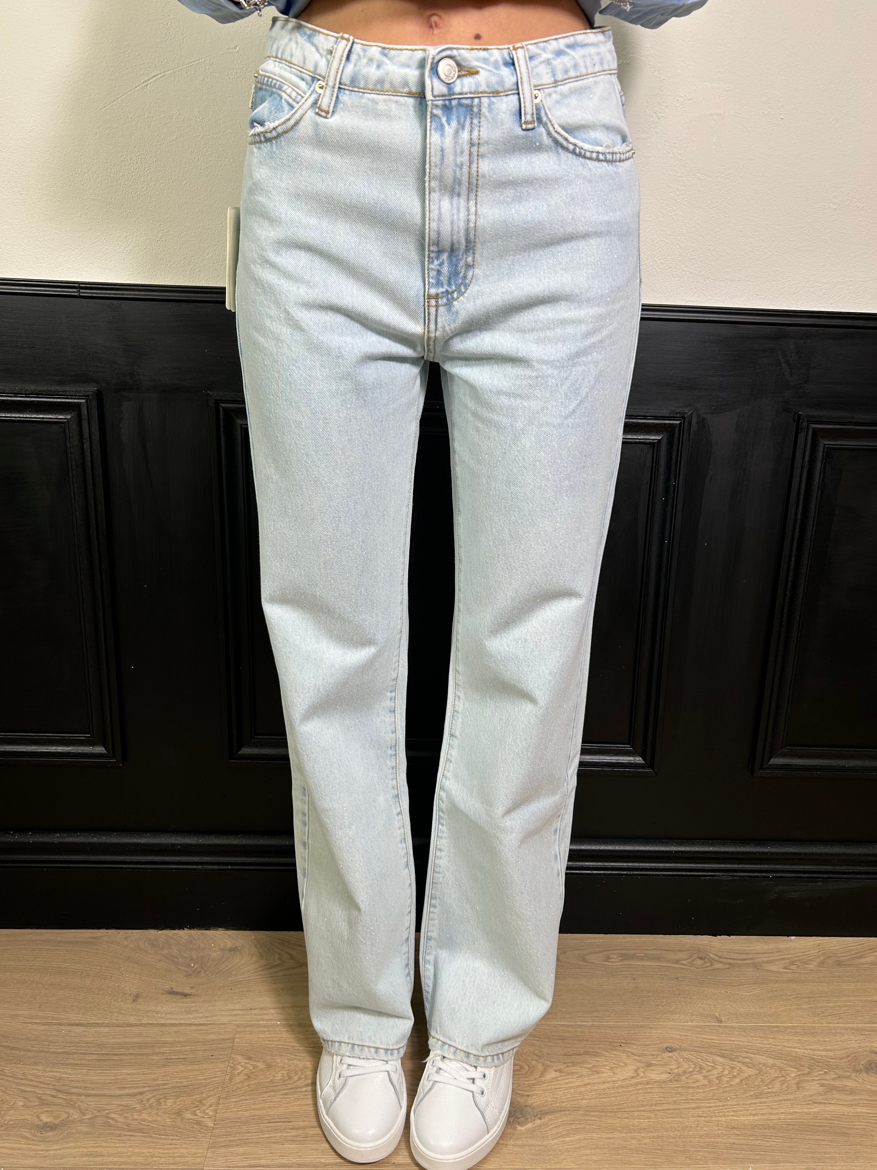 Jeans Zeno chiaro con glitter