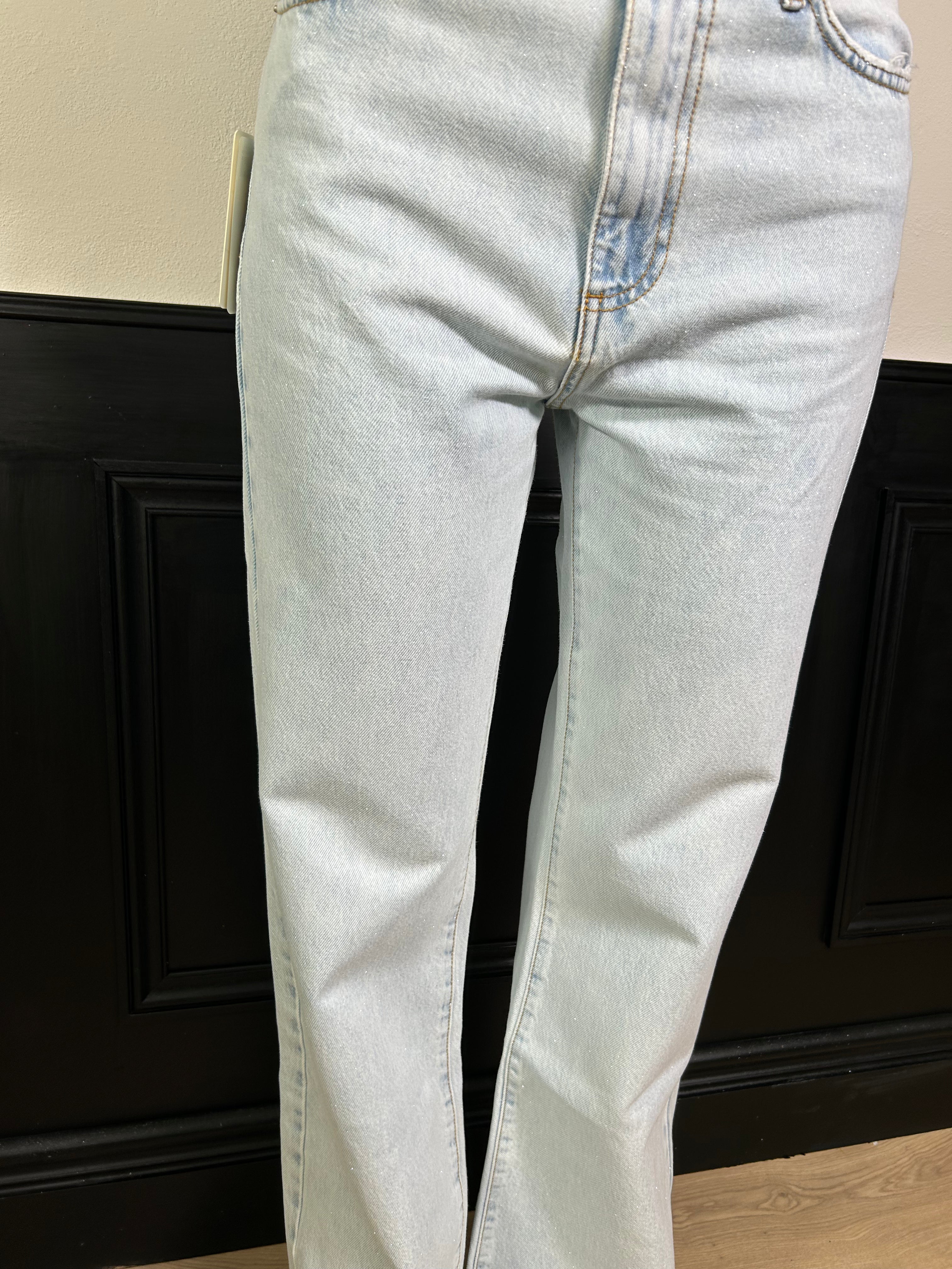 Jeans Zeno chiaro con glitter