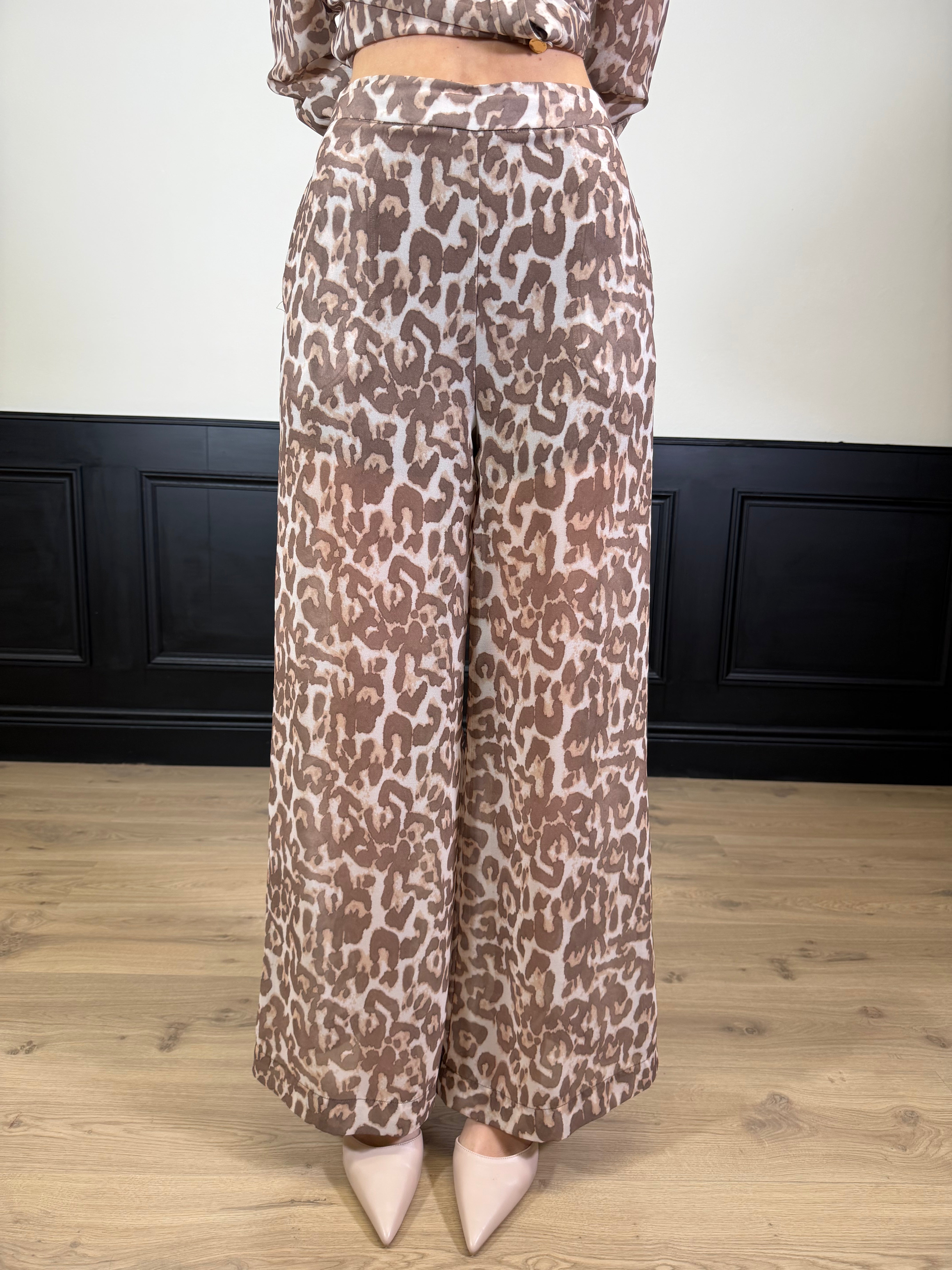 Pantalone voile stampato