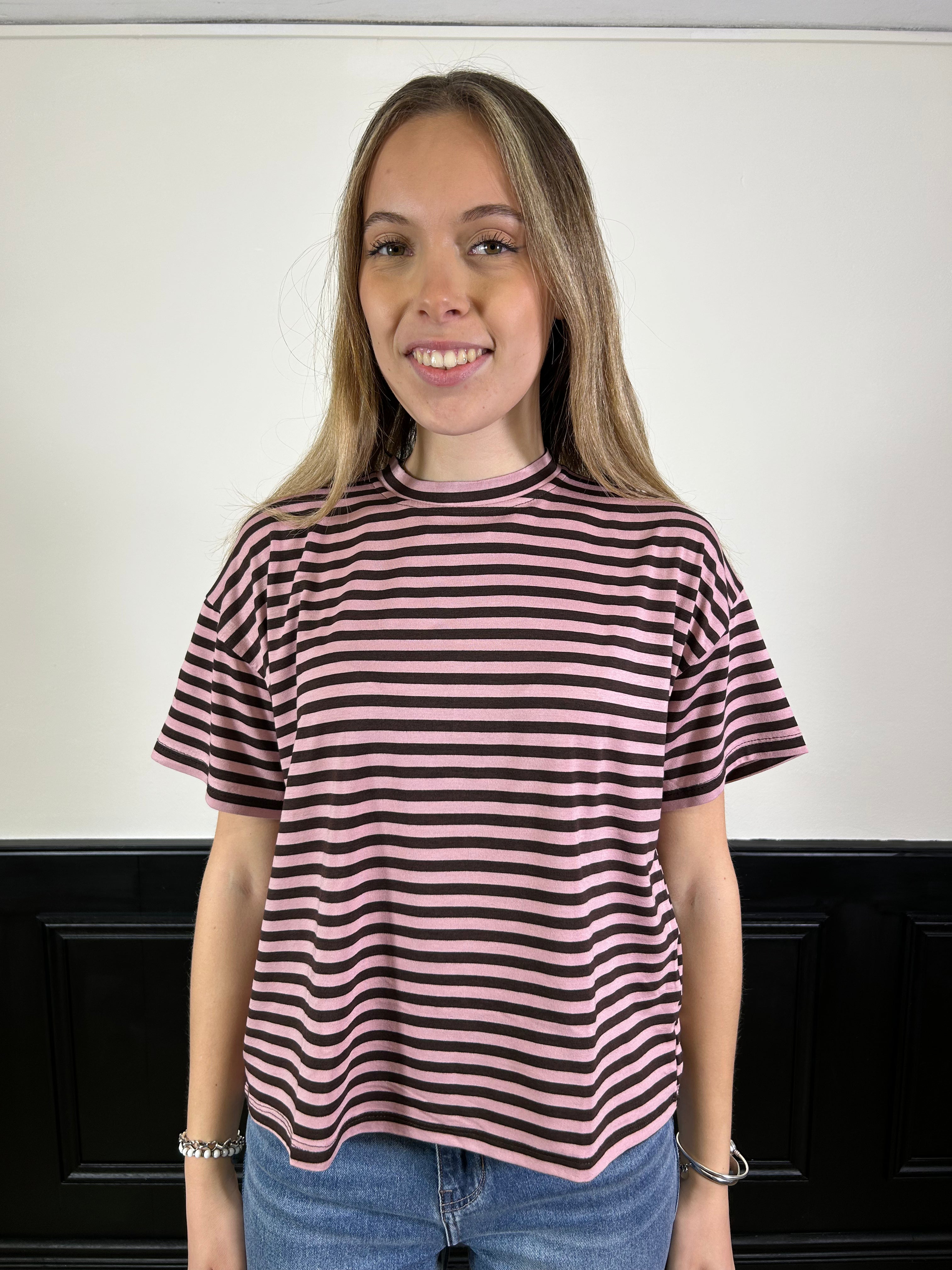 T-shirt righe manica corta