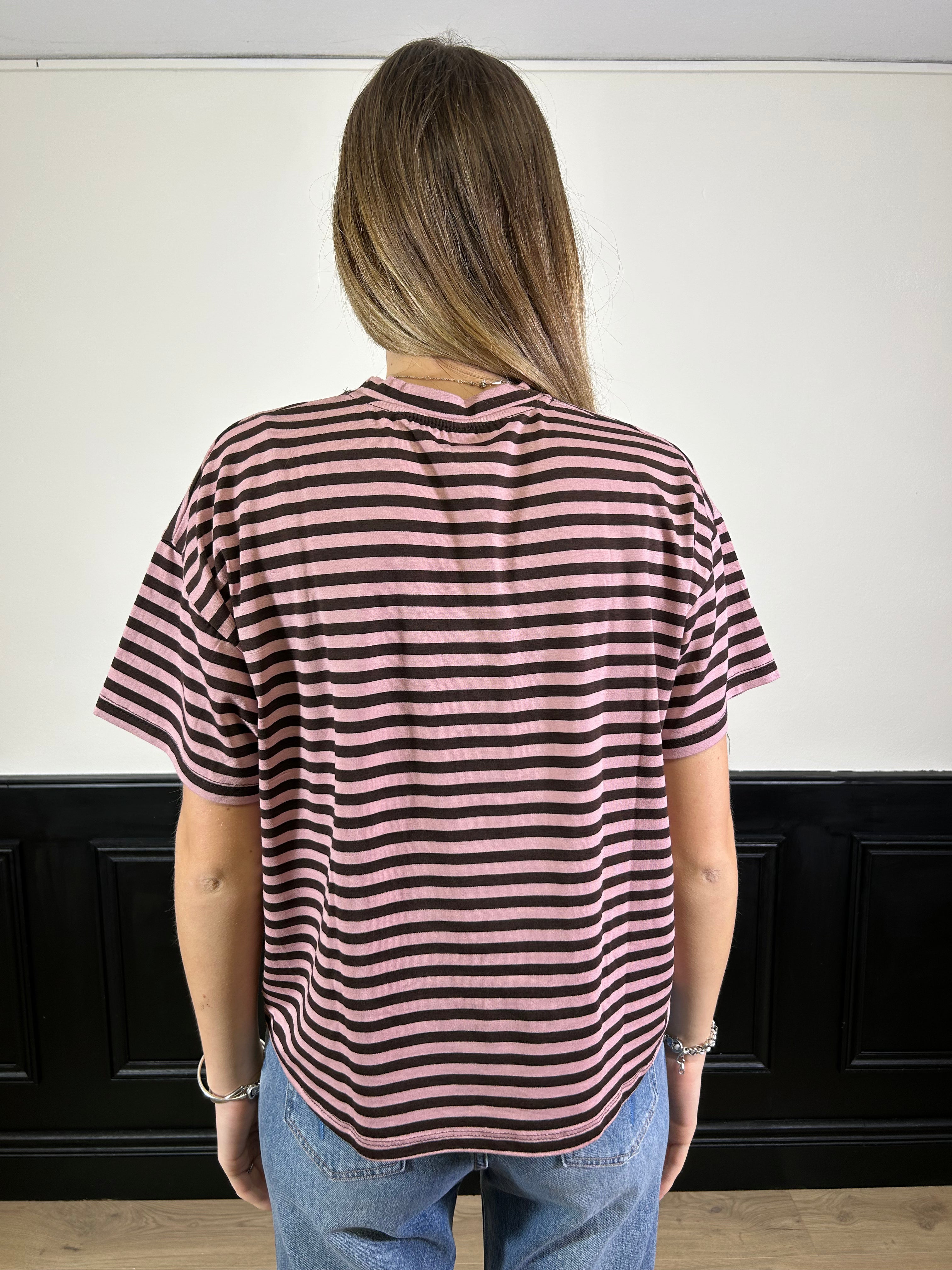 T-shirt righe manica corta