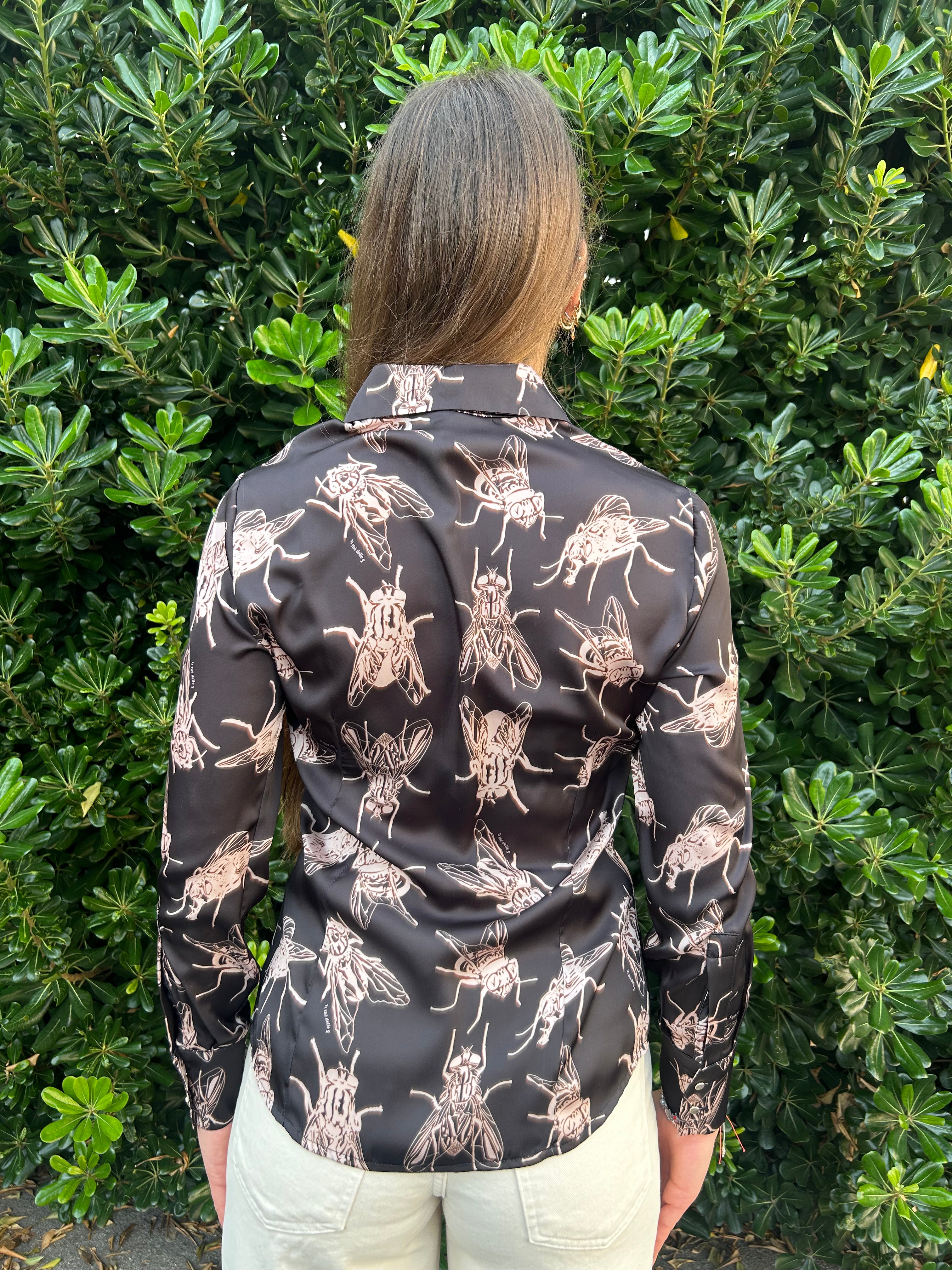 Camicia Kylie stampa mosche