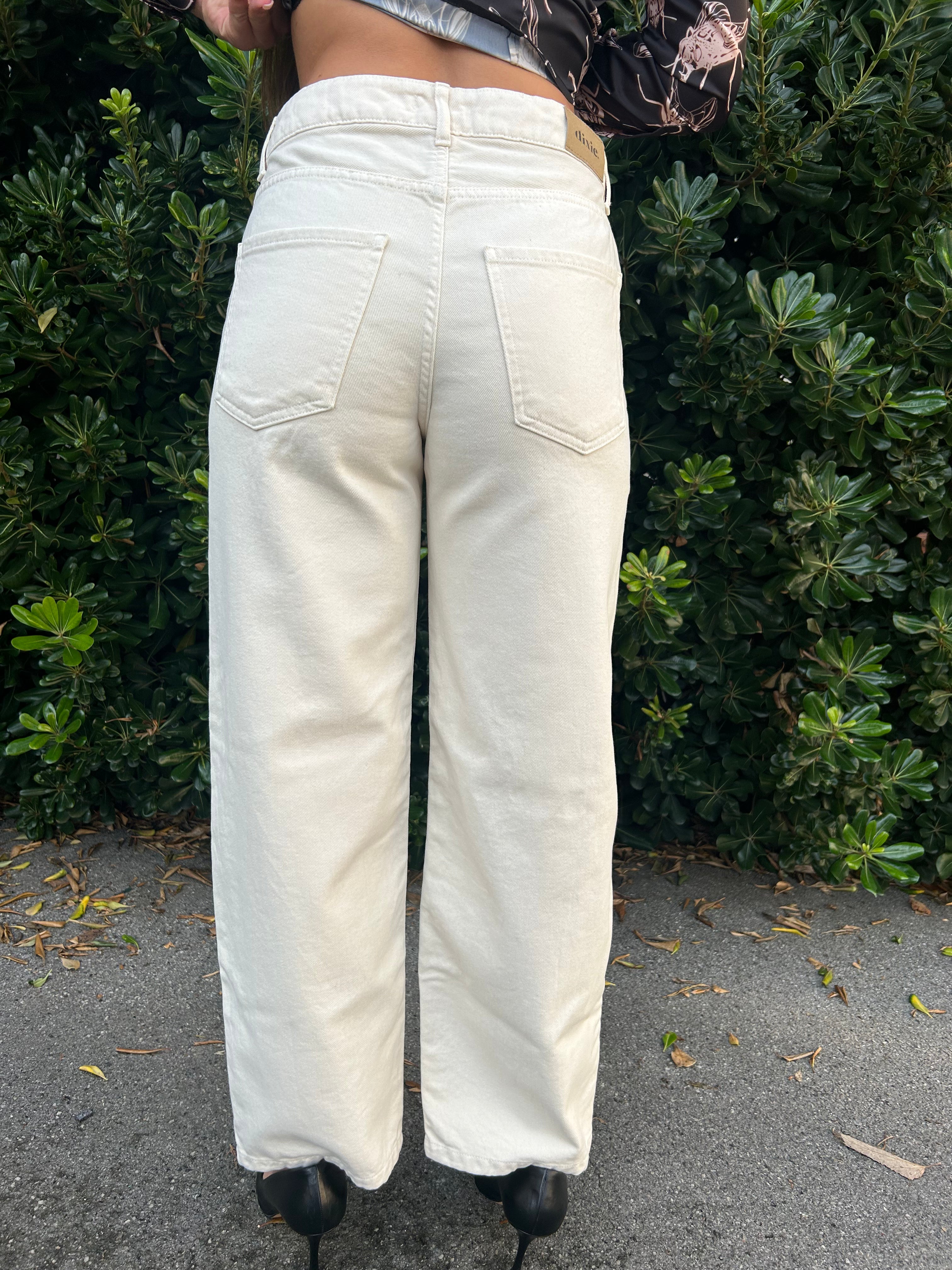 Pantaloni gamba dritta vita alta