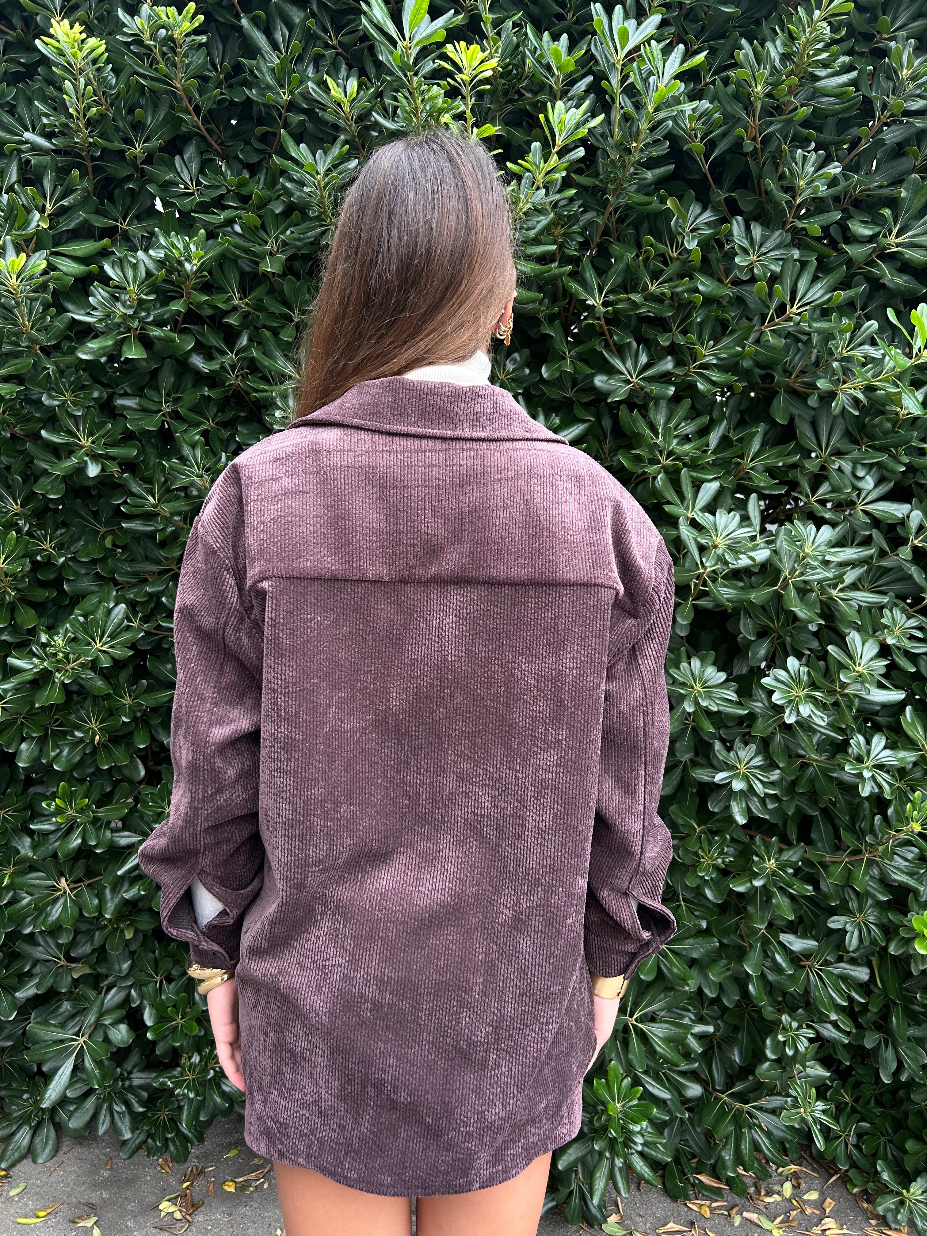 Giacca camicia in velluto