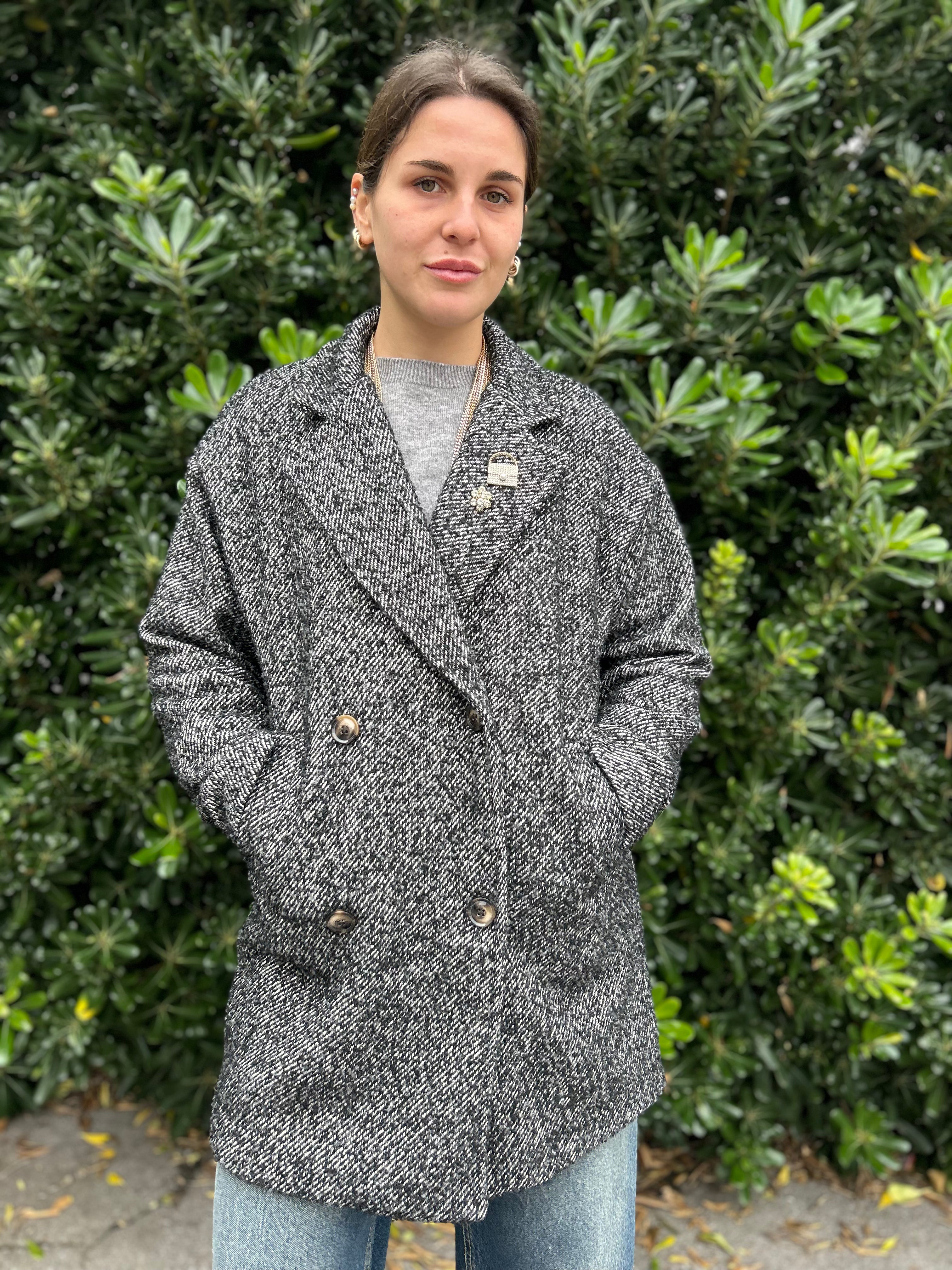 Cappotto caban spigato