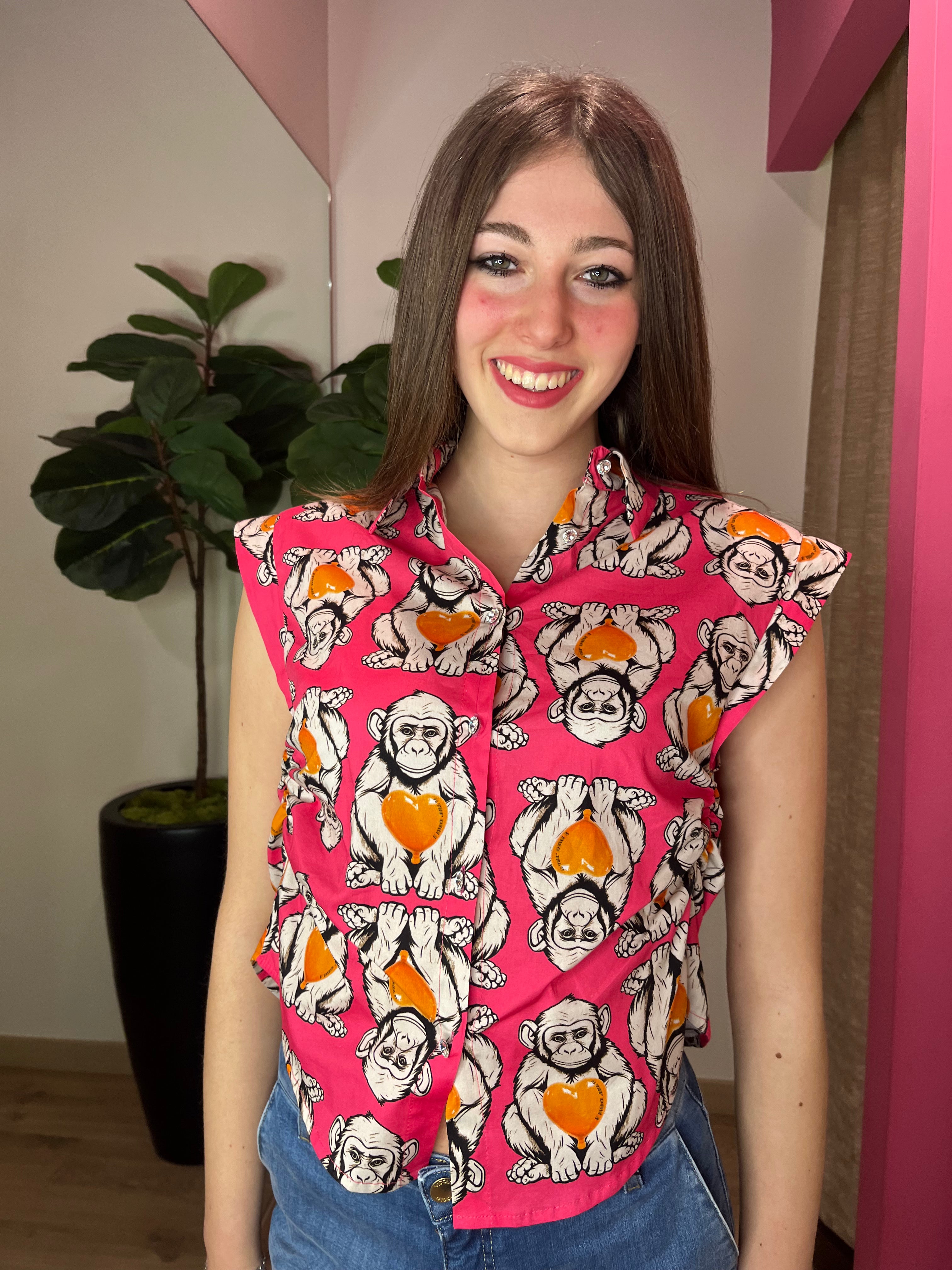 Camicia crop fantasia Monkey