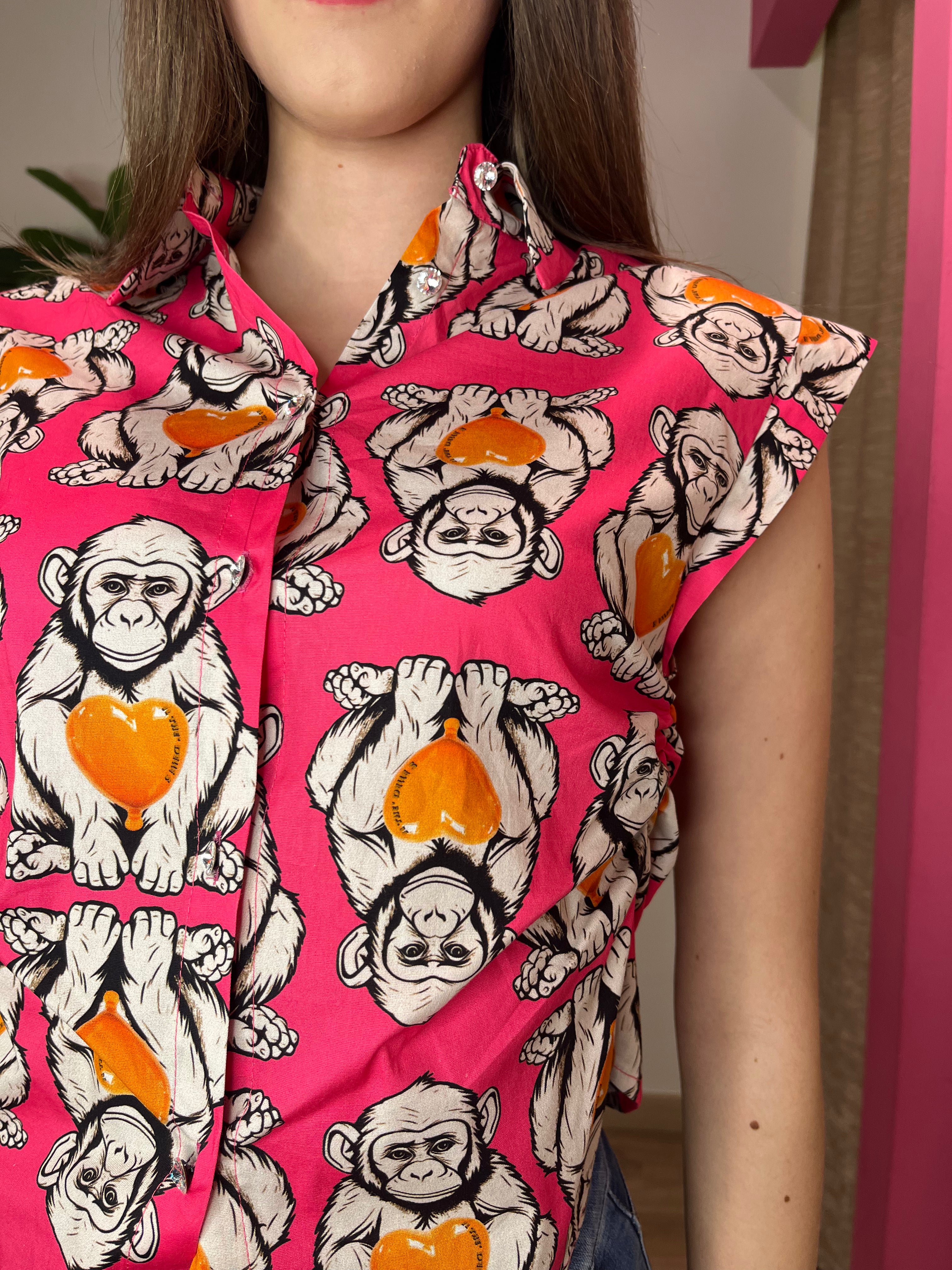 Camicia crop fantasia Monkey