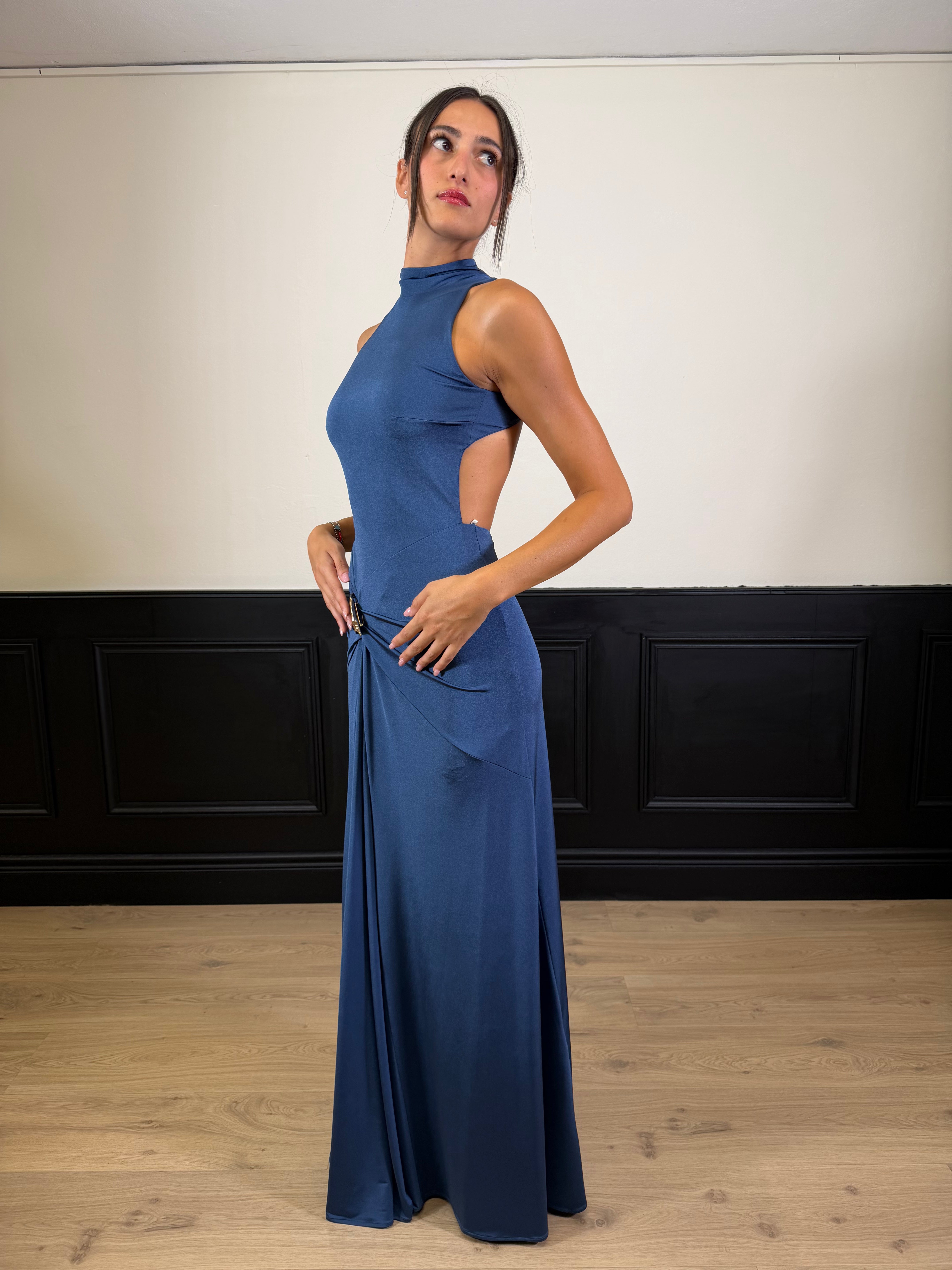 Abito Mayra lungo con schiena nuda