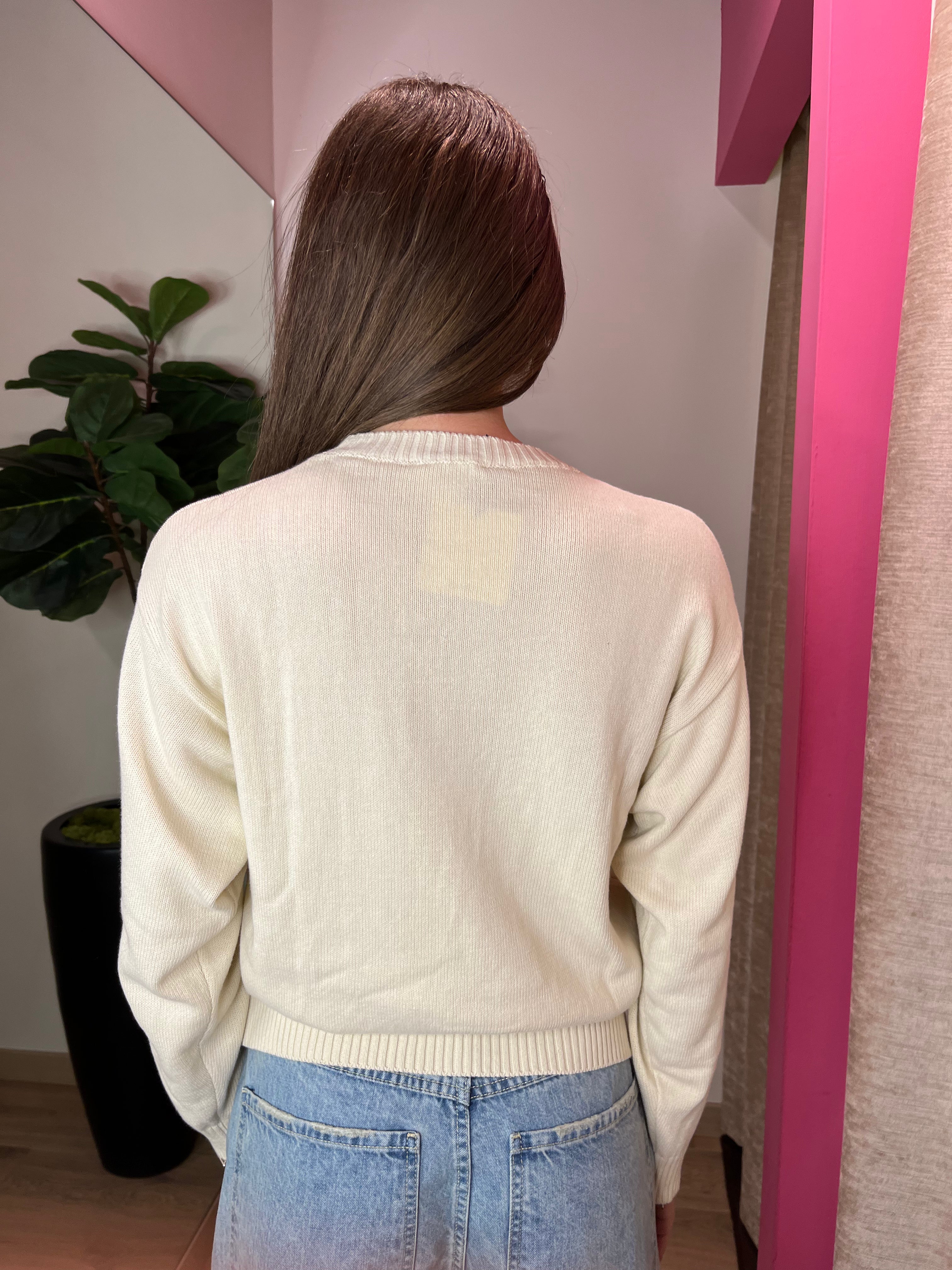 Pull ricami multicolor