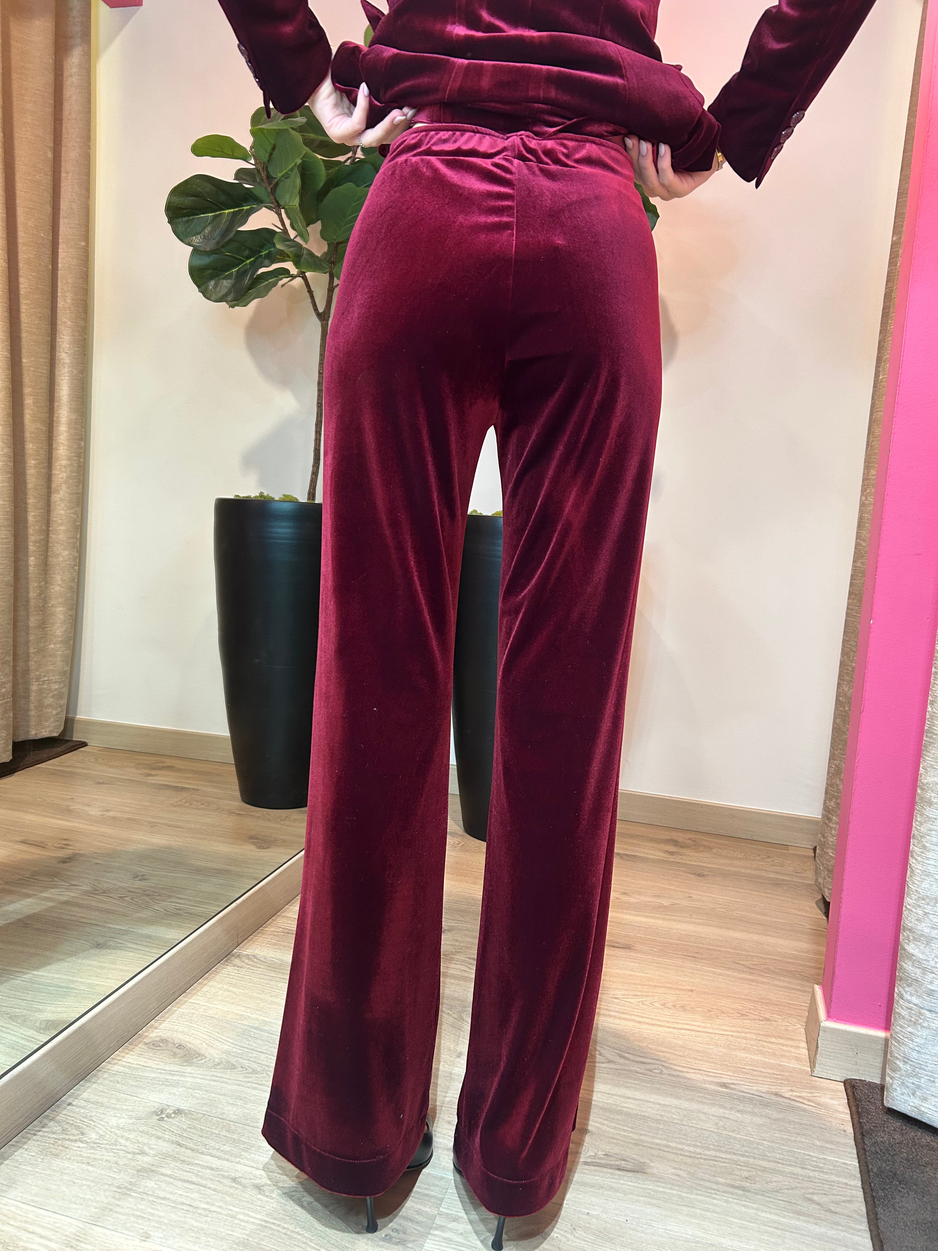 Tailleur in velluto liscio