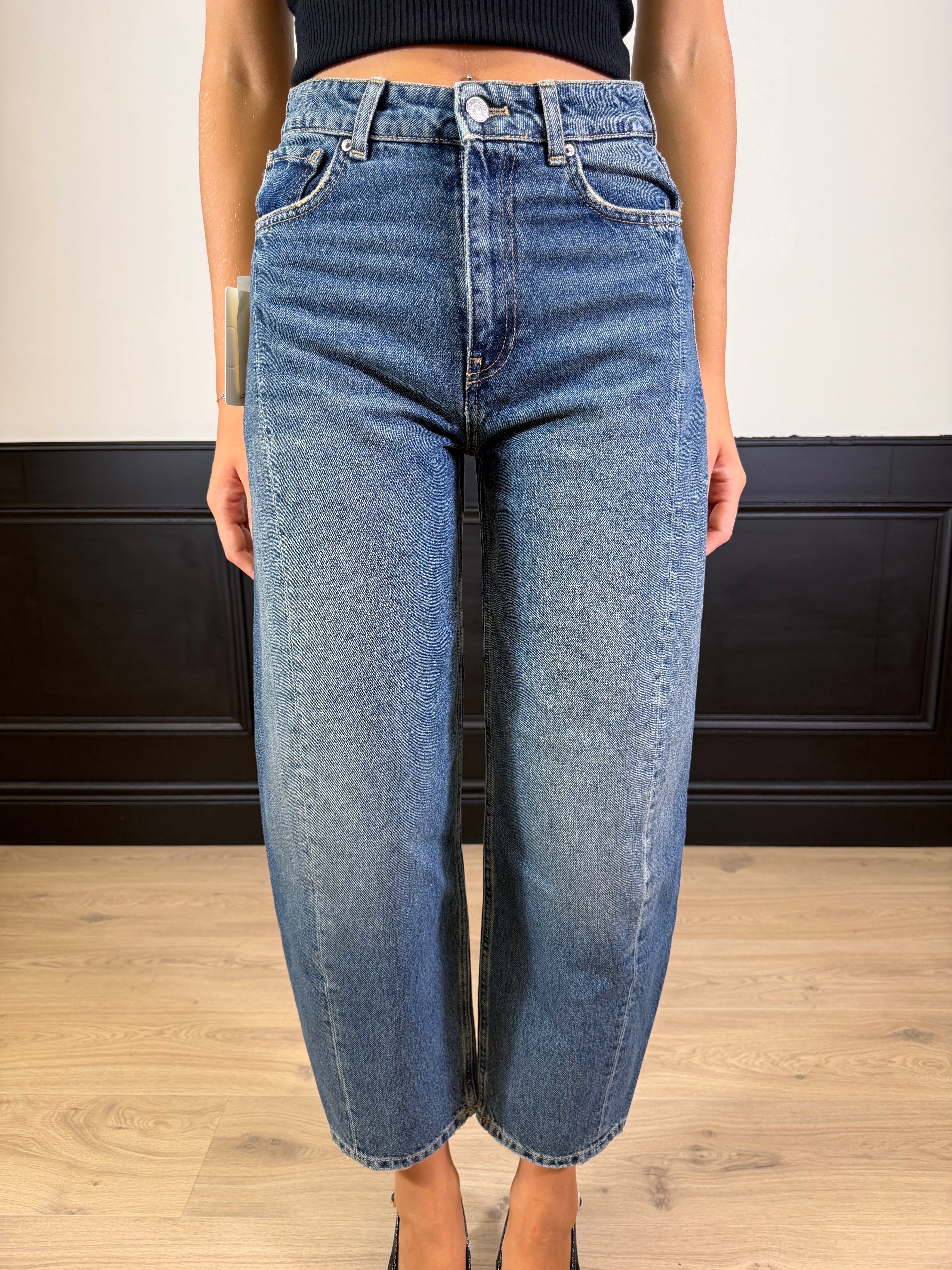 Jeans Chiara barrel blu vintage
