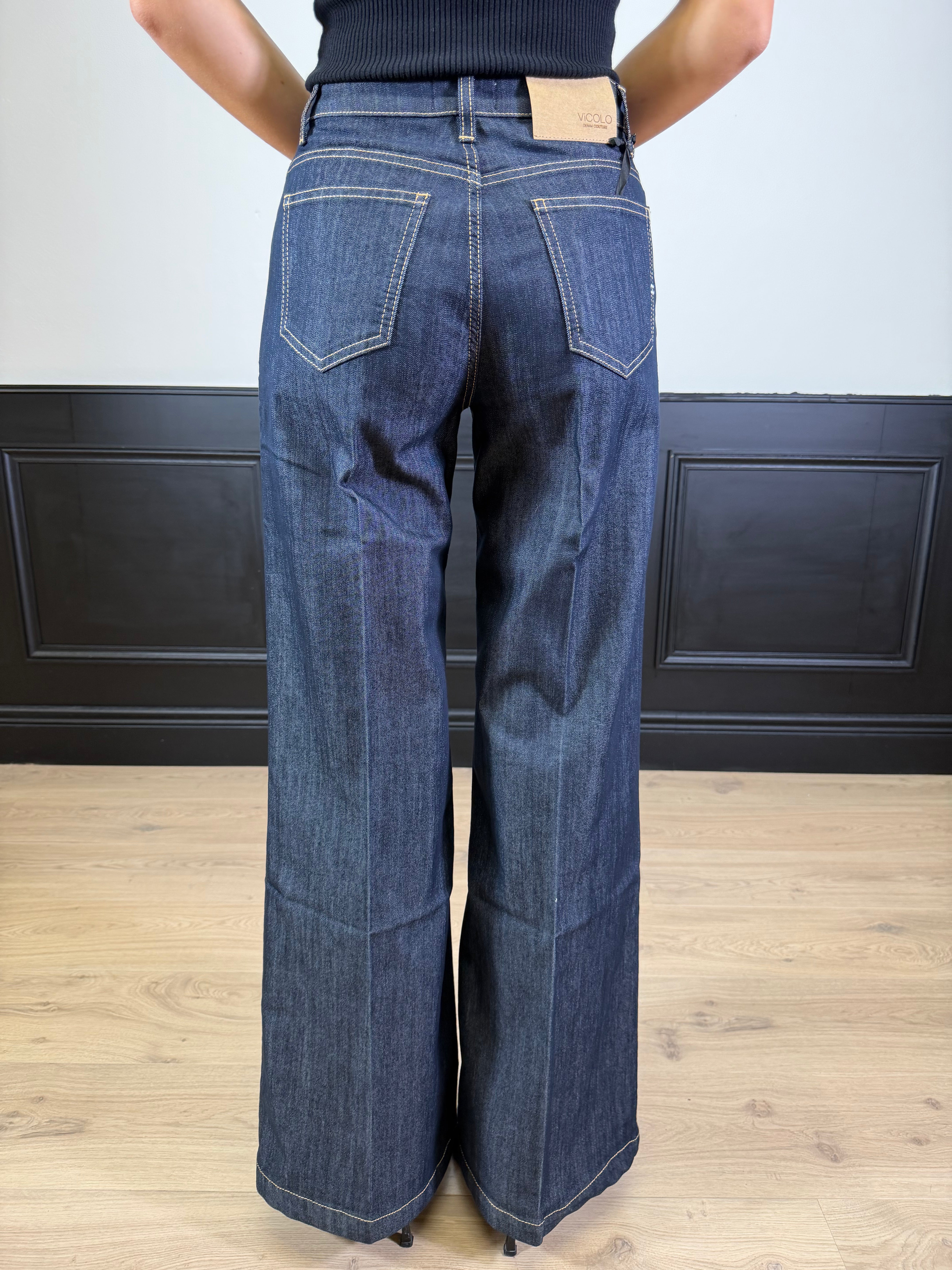 Jeans Elena wide leg denim rinse