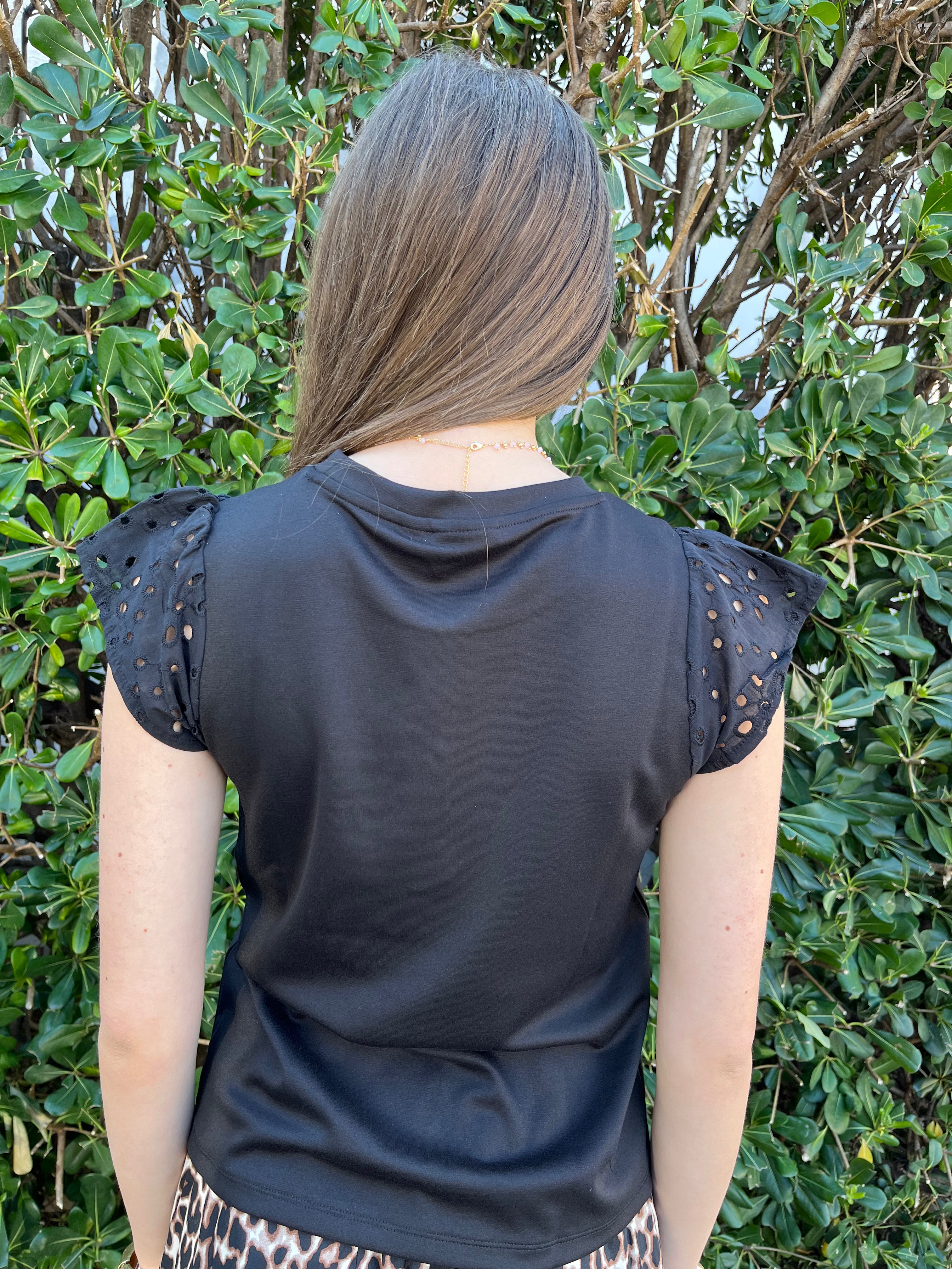 T-shirt con galetta sangallo