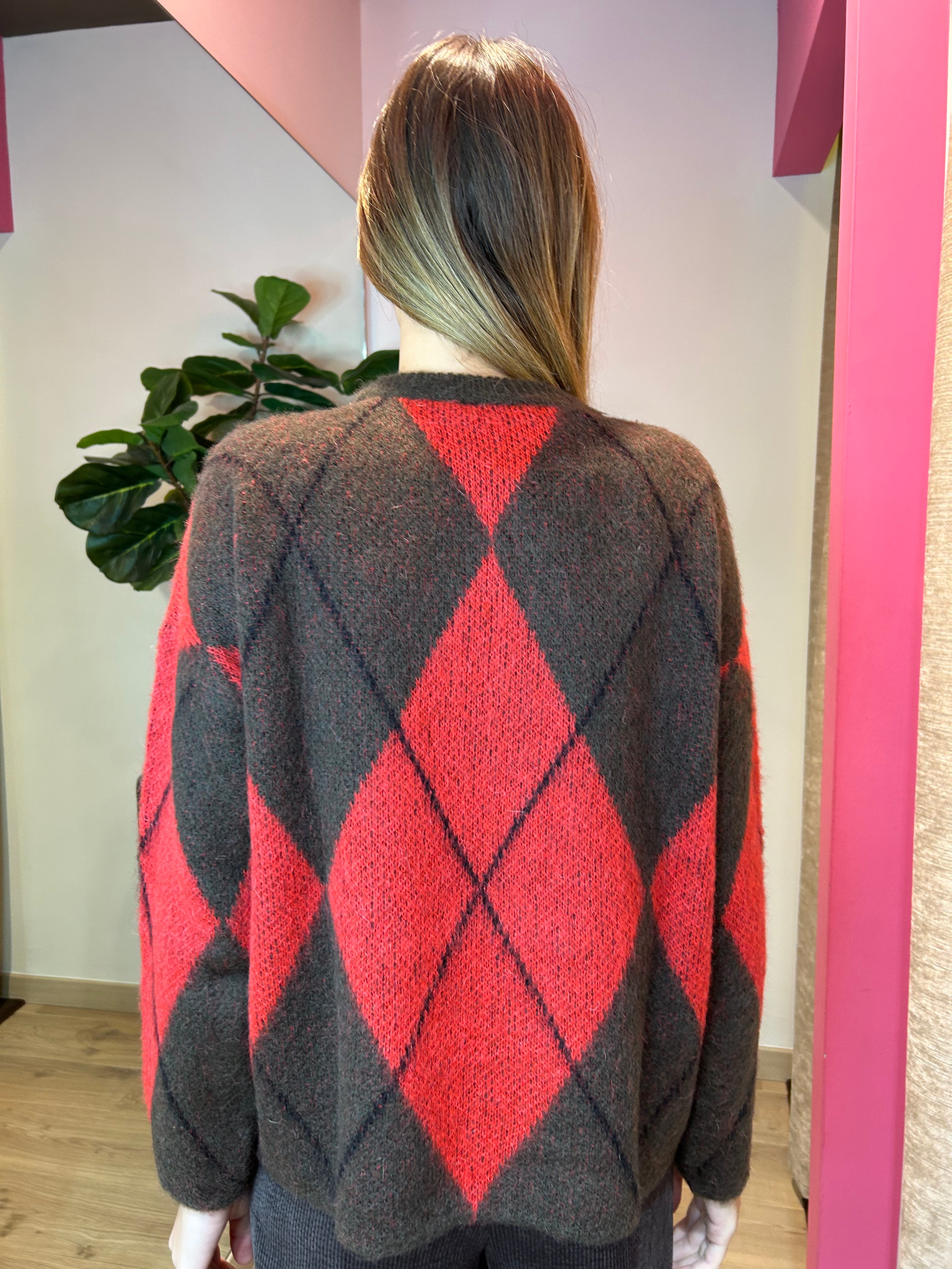 Pullover oversize fantasia rombi