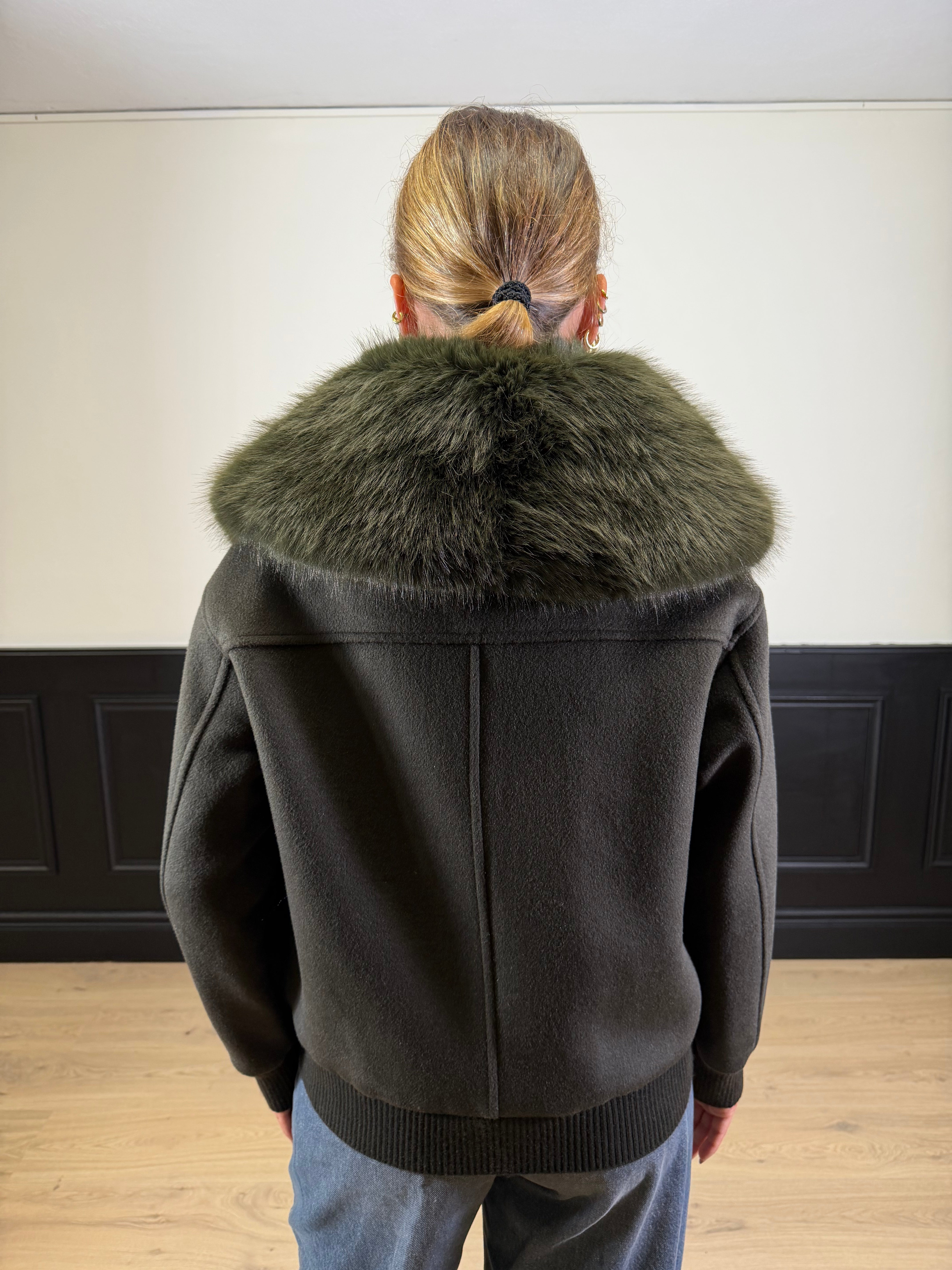Cappotto Saez con collo pelliccia staccabile