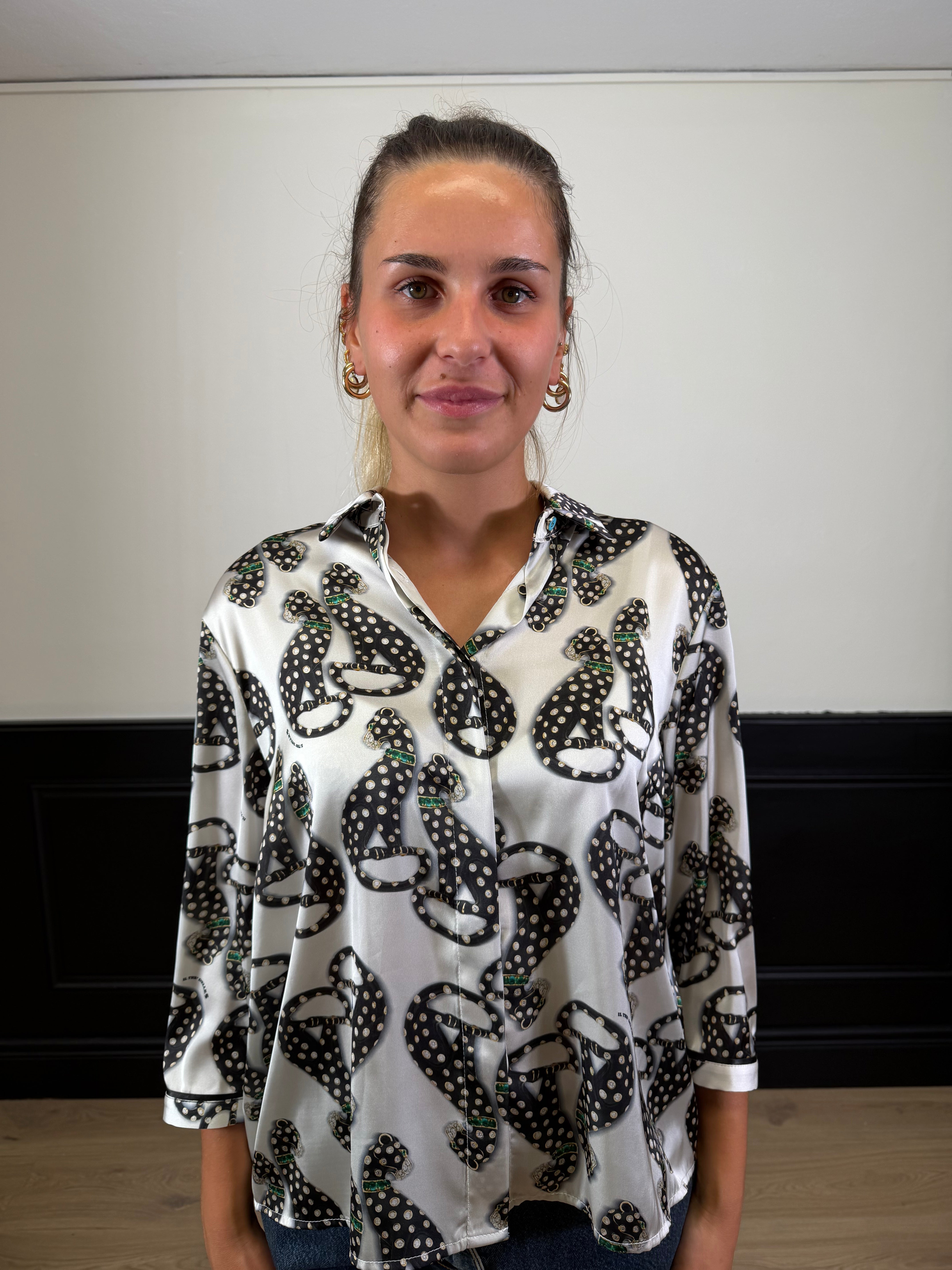 Camicia spoon fantasia pantera pois