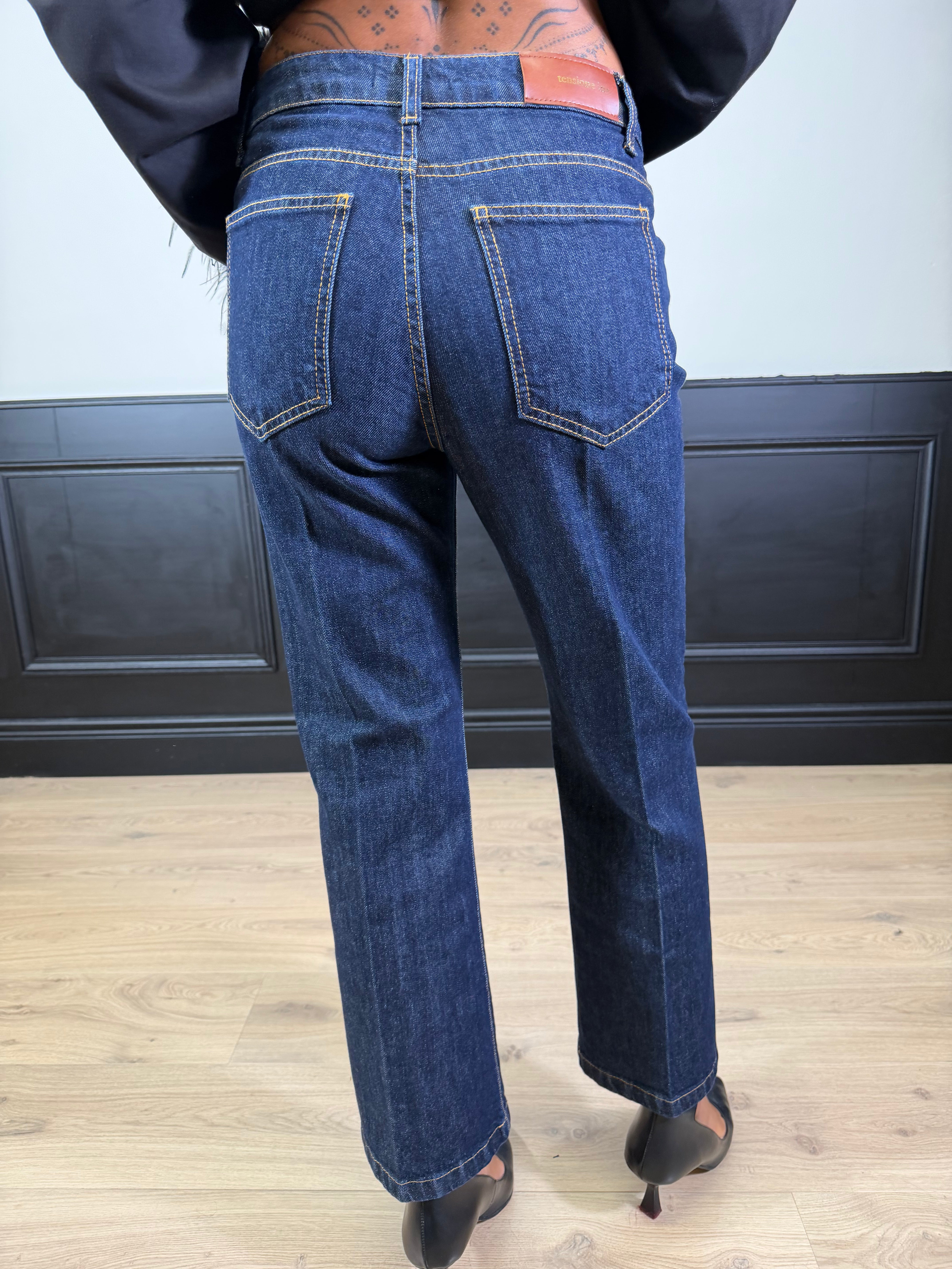 Jeans dritto denim scuro