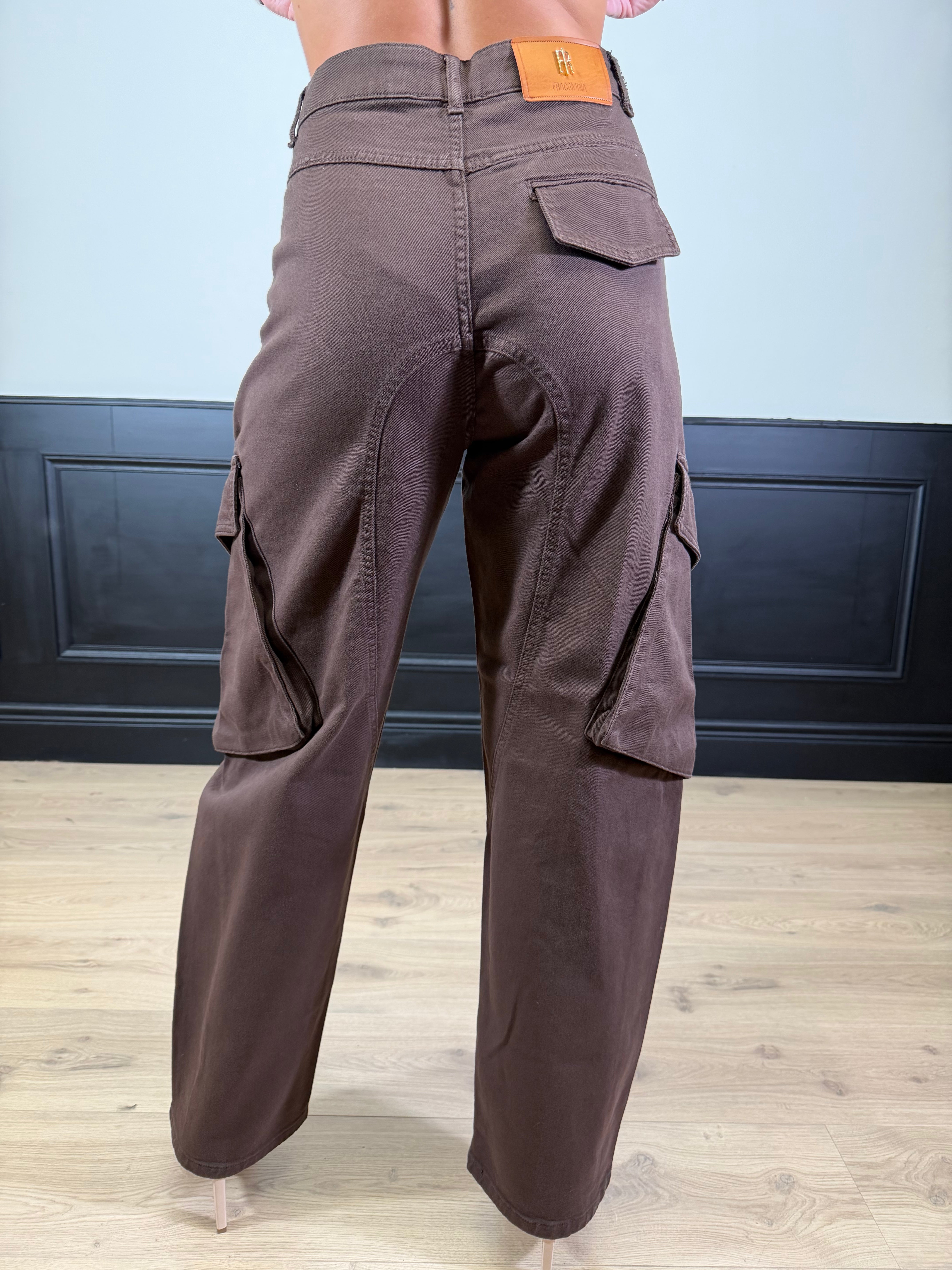 Jeans marrone balloon cargo